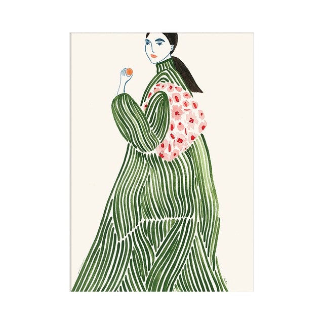 Imagem 0 de Ilustração La Poire Green Coat