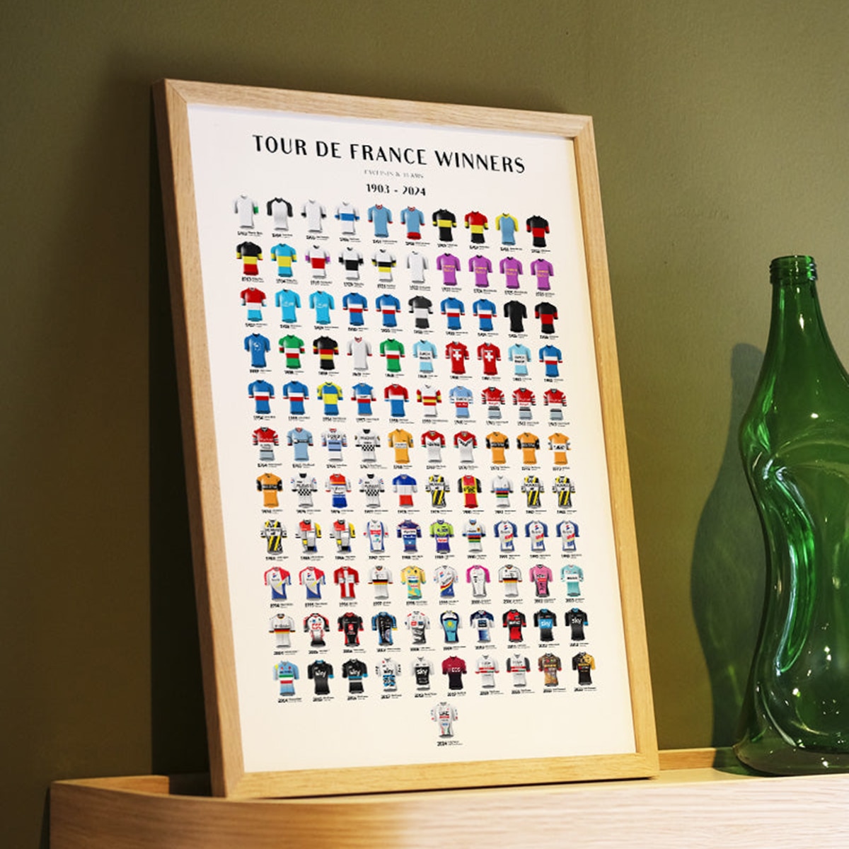 Ilustração Tour de France Winners Multicolor-4
