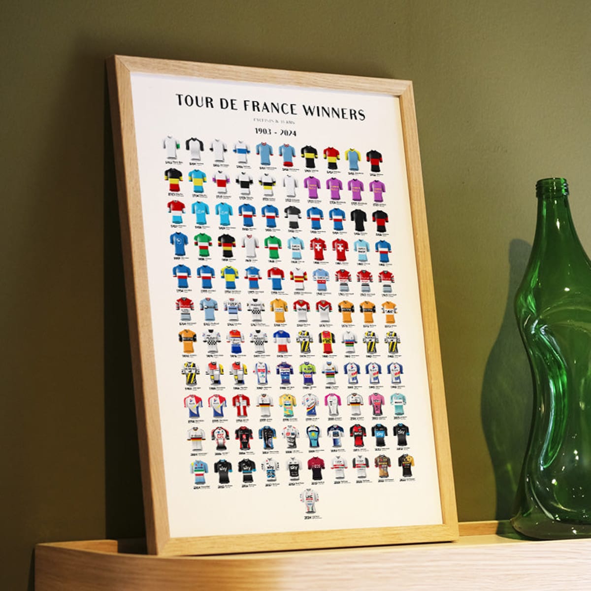 Ilustração Tour de France Winners Multicolor-4