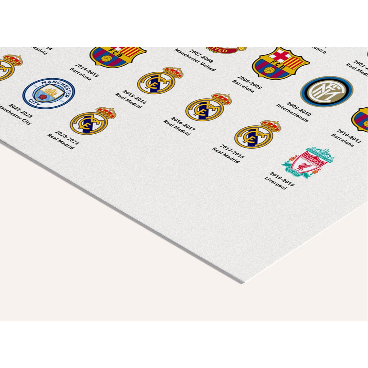 Ilustração Champions 1955-2024 Multicolor-2