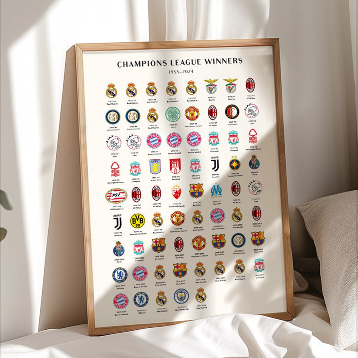 Ilustração Champions 1955-2024 Multicolor-3