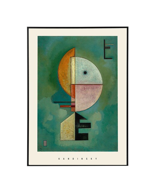 Impressão LAM Upward Kandinsky PSTR Studio + Moldura Home Office 1