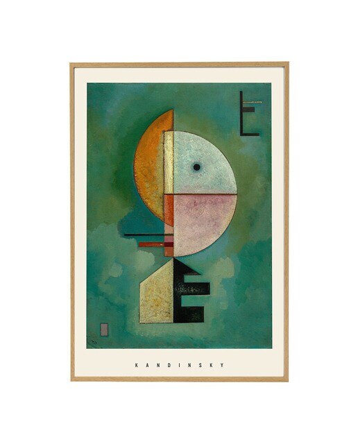 Impressão LAM Upward Kandinsky PSTR Studio + Moldura Home Office El Corte 1