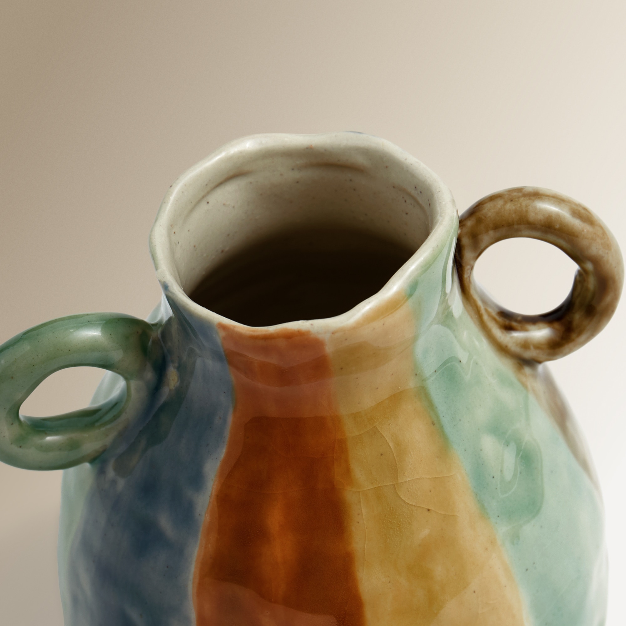 Jarrão de Cerâmica com Alças Umag Multicolor-3