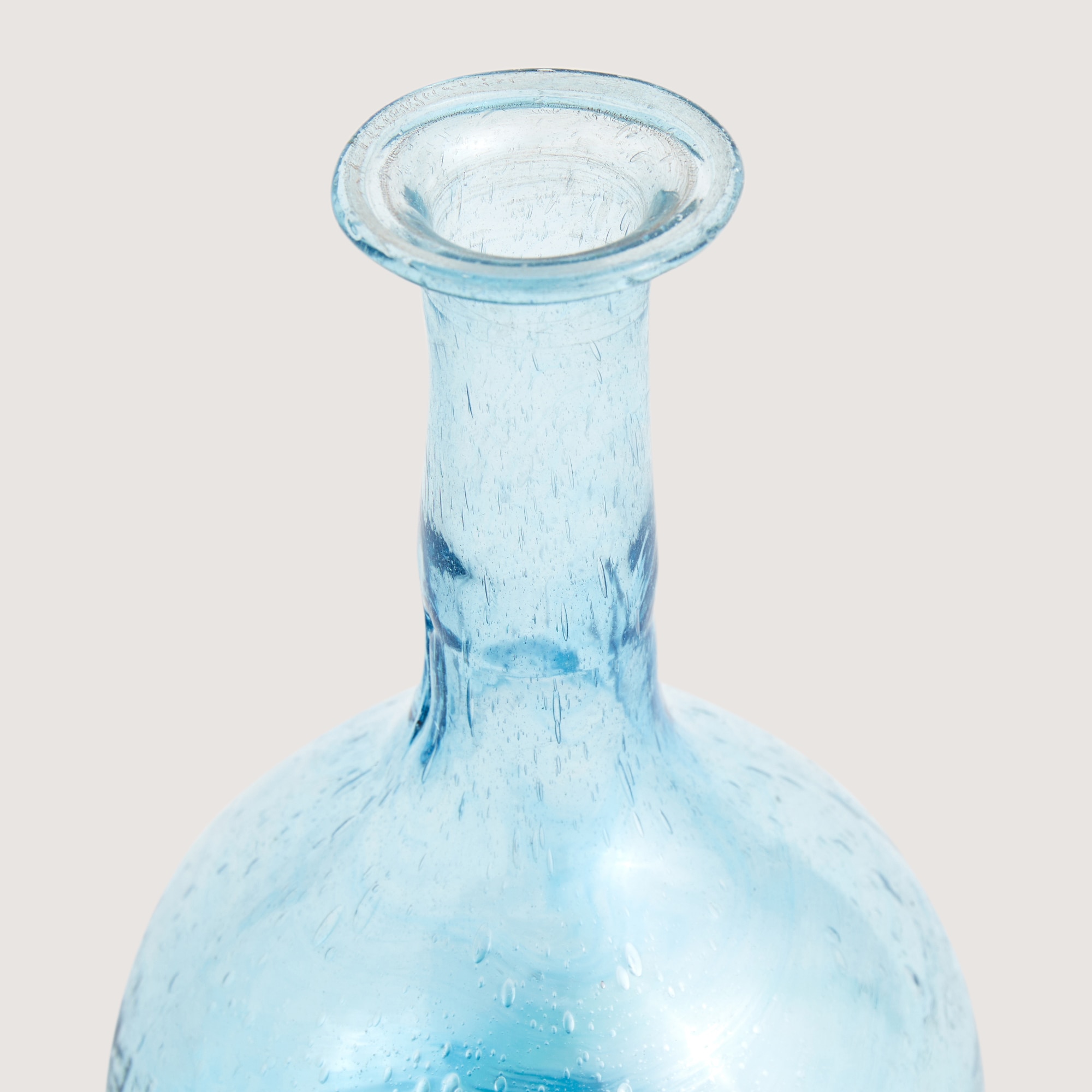 Jarra Mini de Vidro Reciclado - Azul Azul-2