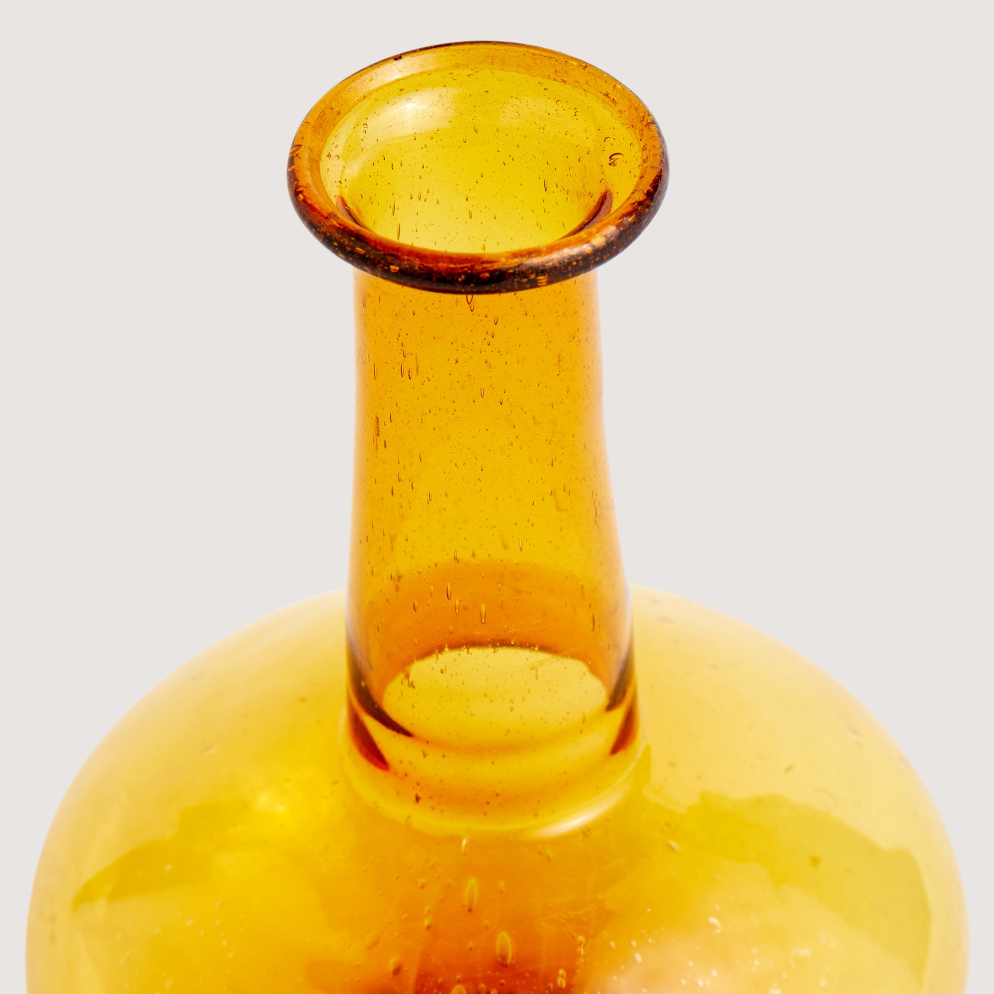 Jarra Mini de Vidro Reciclado - Amarelo Amarelo-2