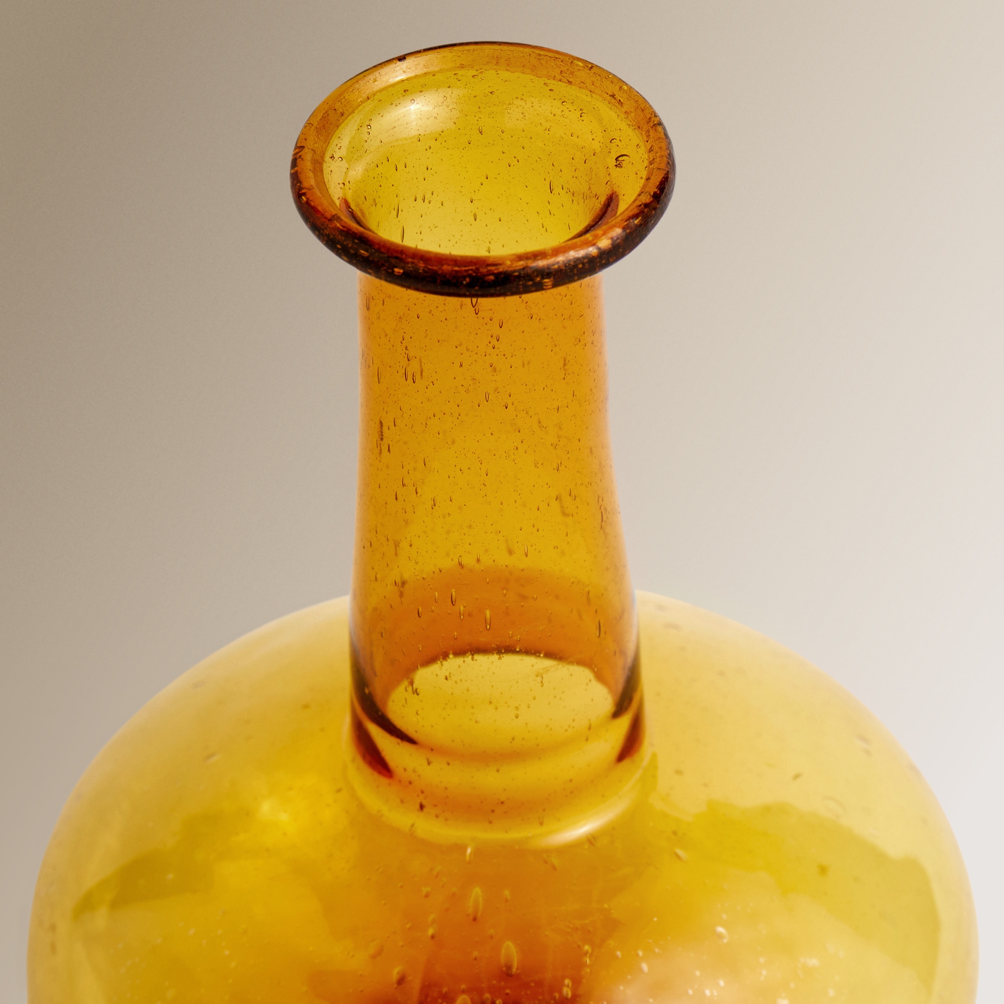 Jarra Mini de Vidro Reciclado - Amarelo Amarelo-3