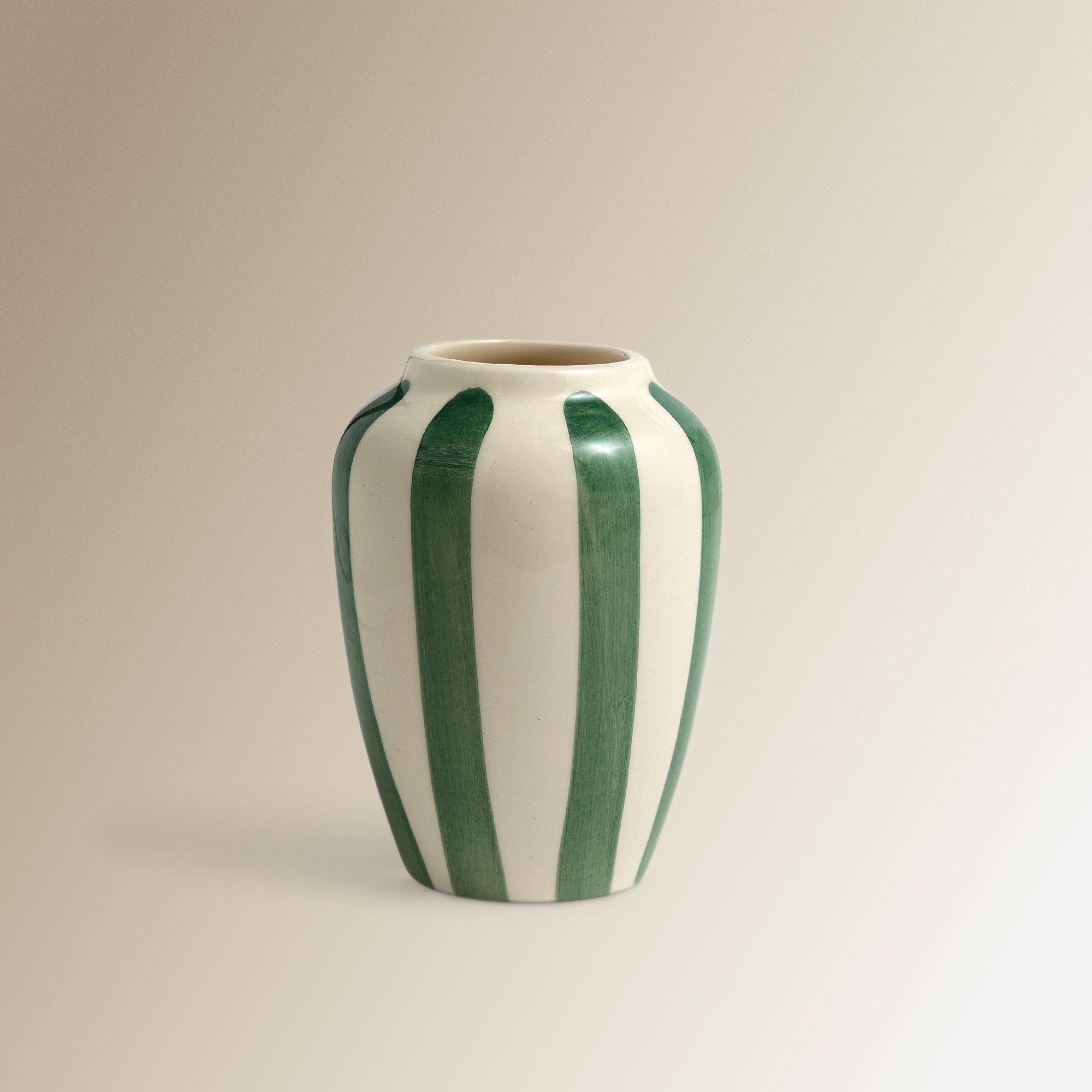 Jarrón de cerámica Stripes - Verde Verde-1