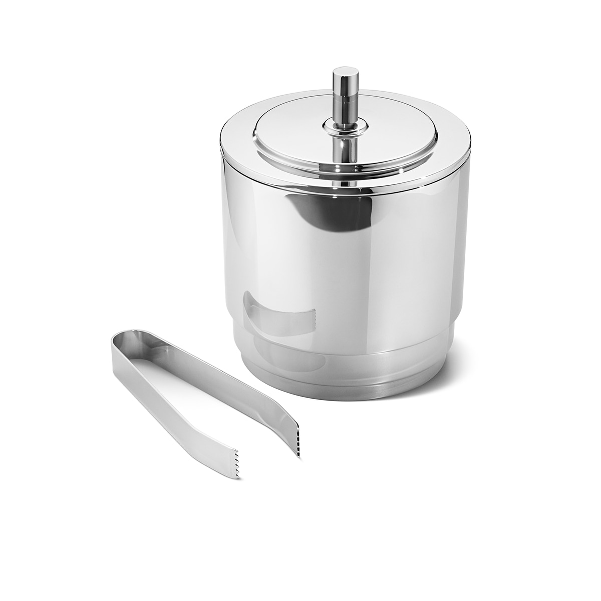 Imagem 0 de Conjunto de balde de gelo com pinças Manhattan Georg Jensen