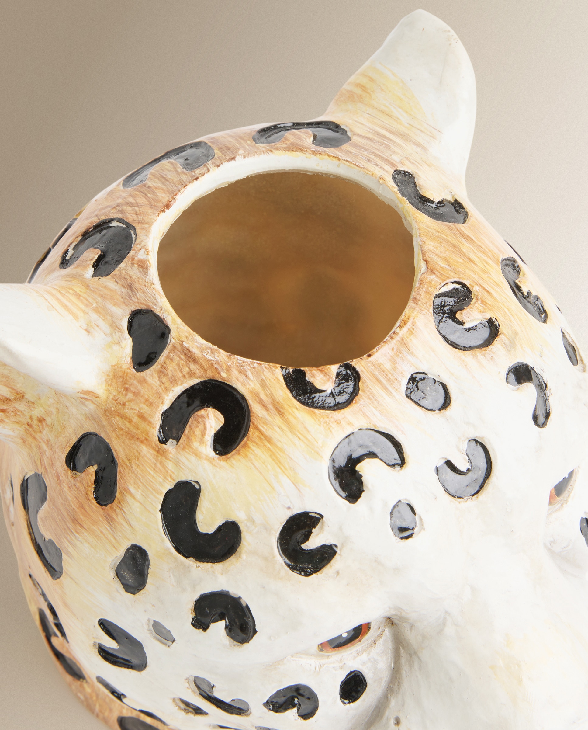 Jarra Decorativa Tigre Animal Preto-3