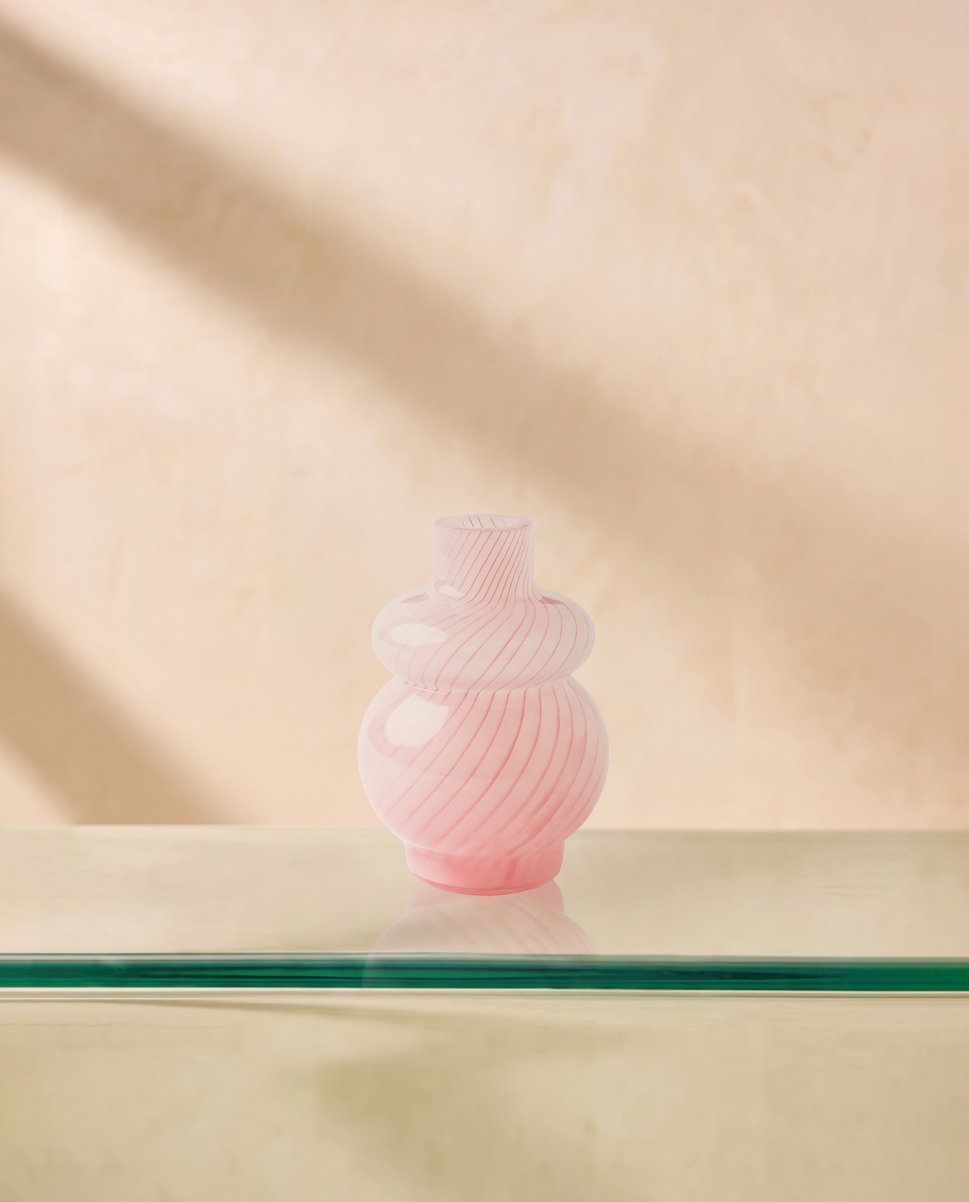 Jarrrón decorativo mini de vidrio Bari - Rosa claro Rosa claro-1