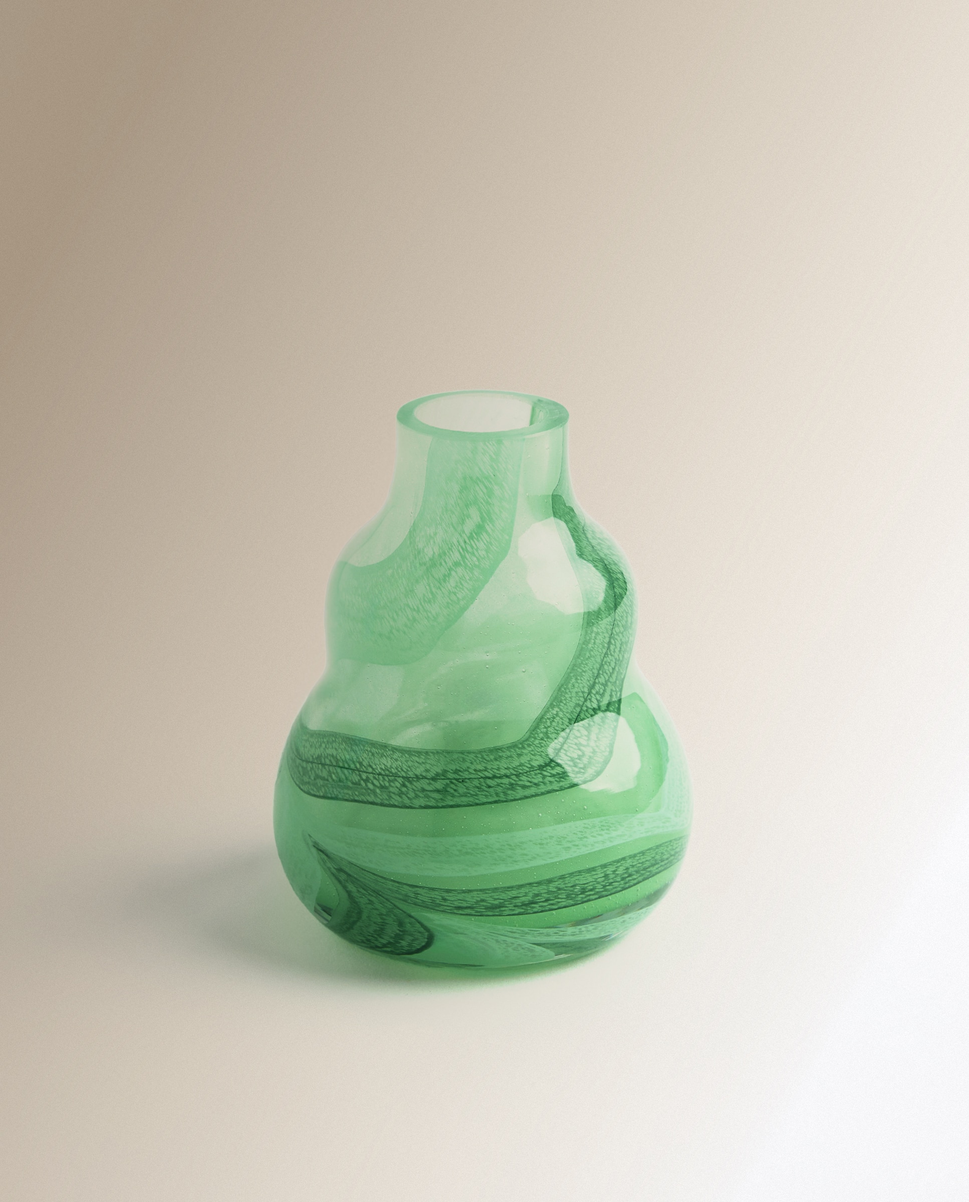Jarrón decorativo de vidrio Marmer - Verde Verde-2