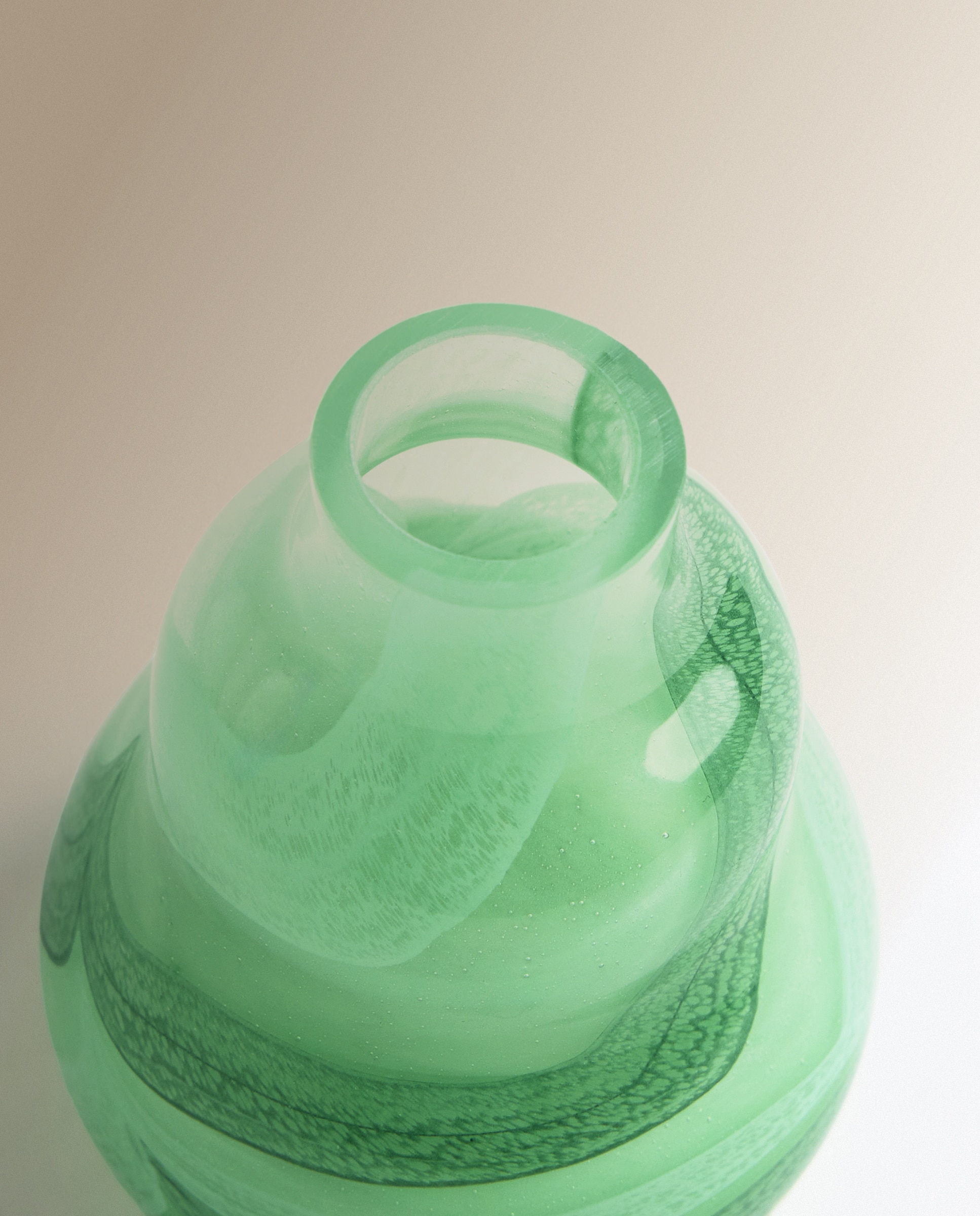 Jarrón decorativo de vidrio Marmer - Verde Verde-3