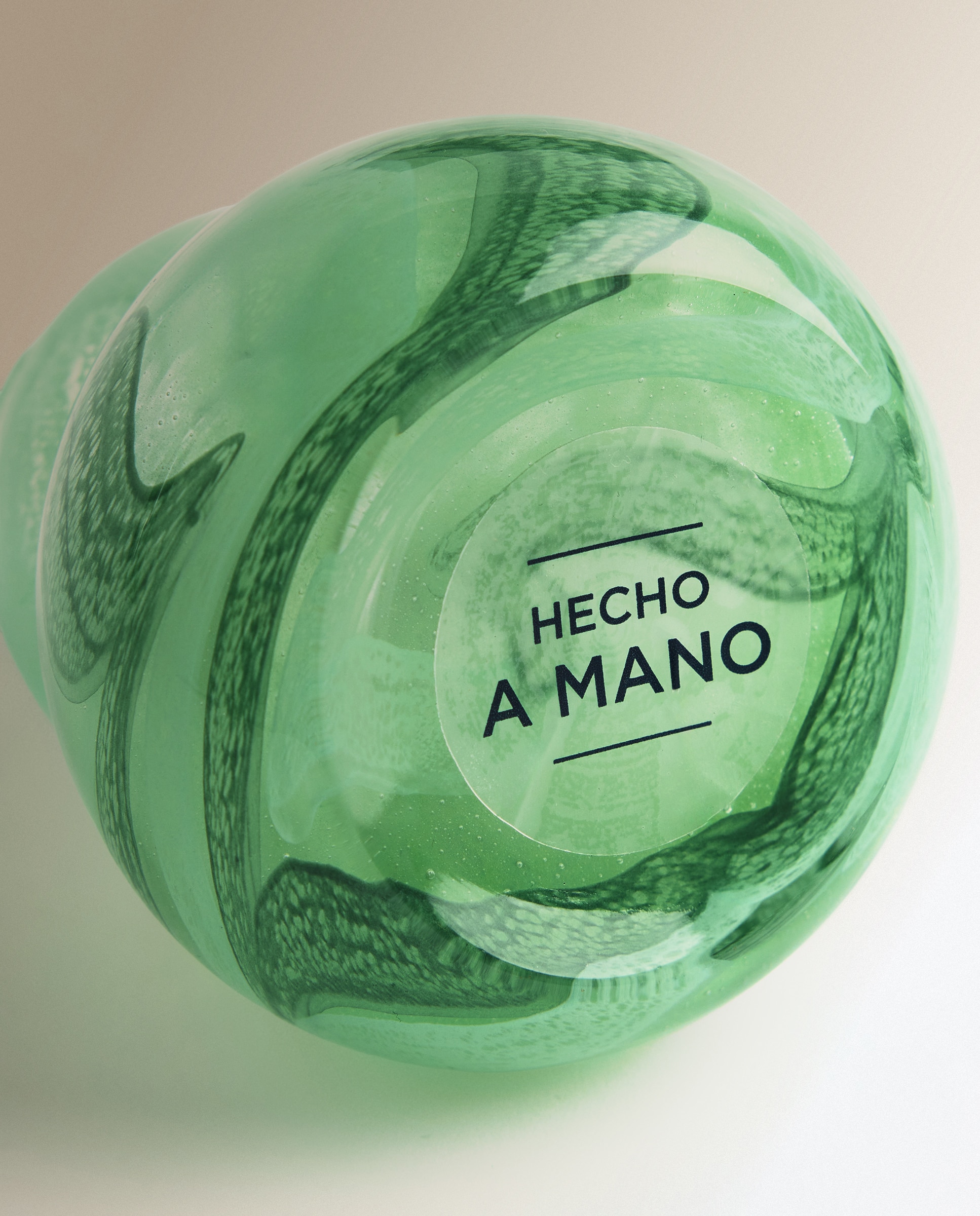 Jarrón decorativo de vidrio Marmer - Verde Verde-4