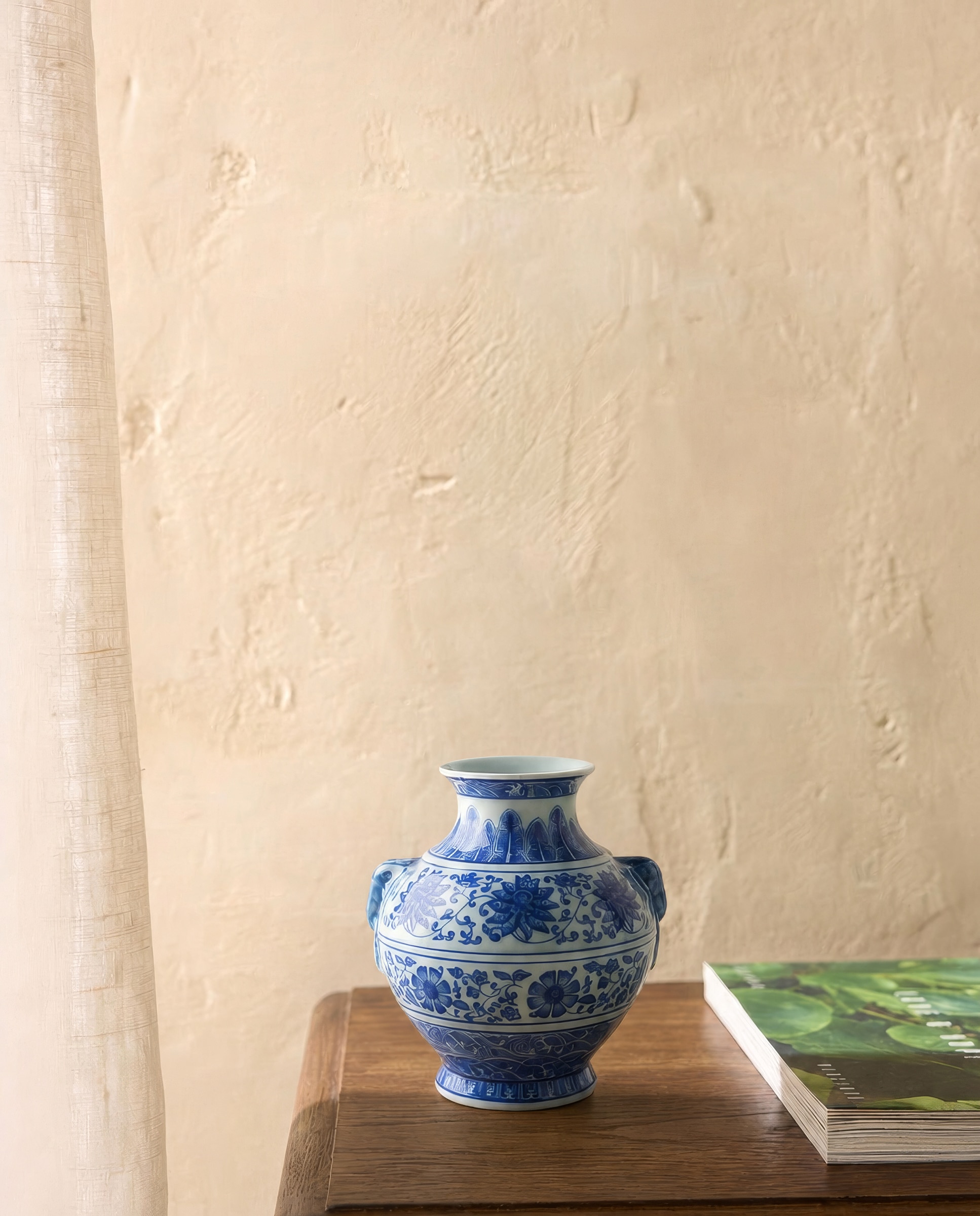 Vaso de Porcelana - Qing Azul-1