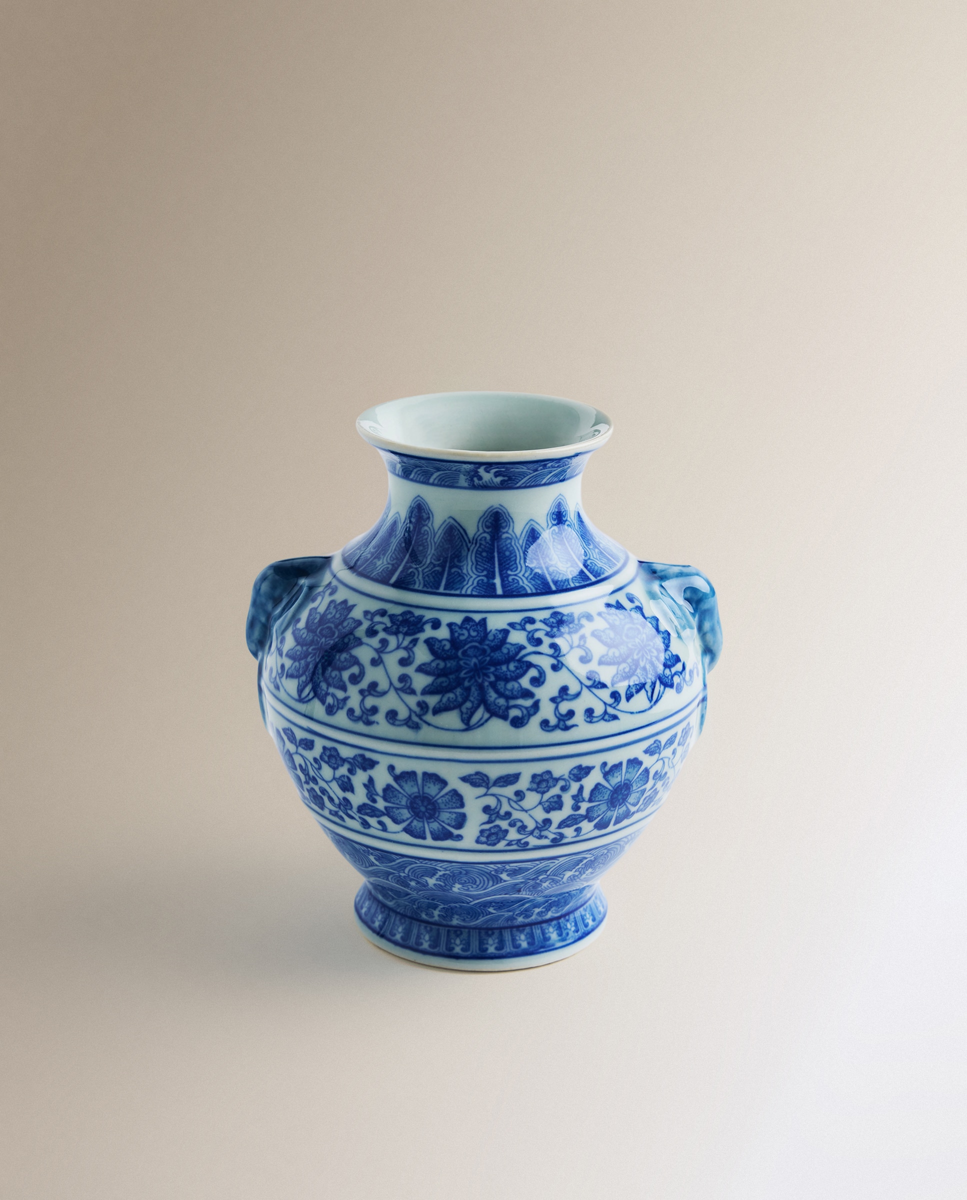 Vaso de Porcelana - Qing Azul-2
