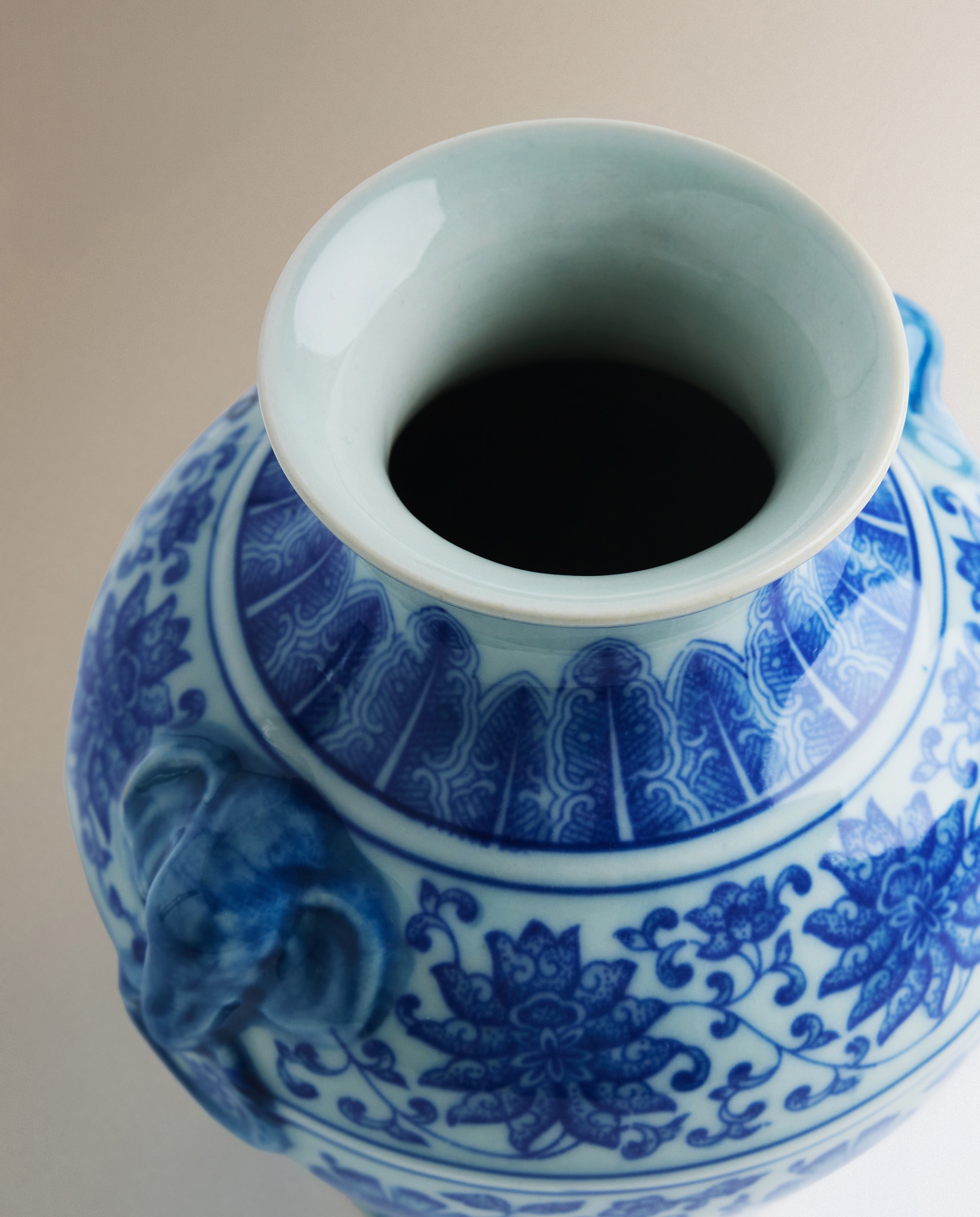 Vaso de Porcelana - Qing Azul-3