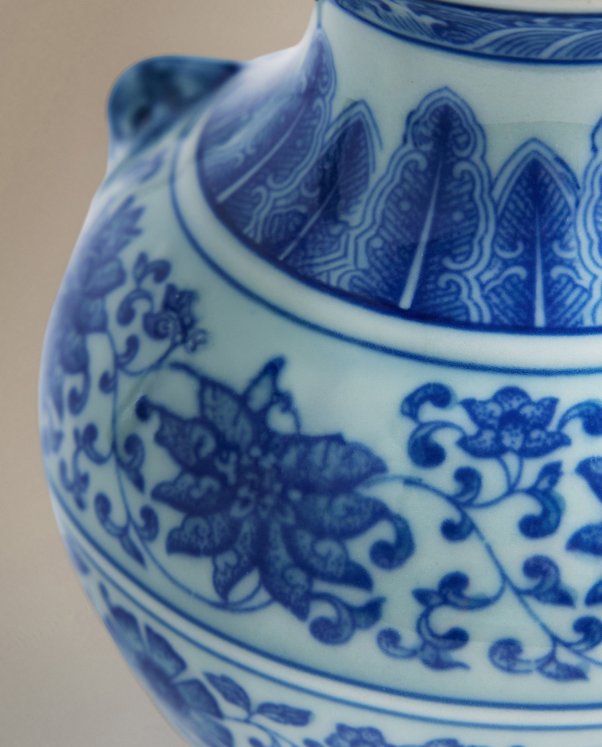Vaso de Porcelana - Qing Azul-4