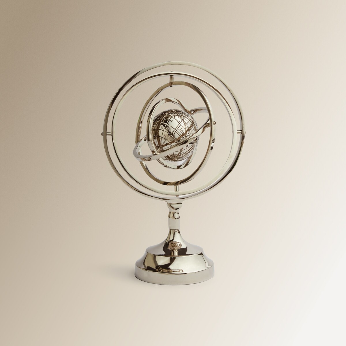 Figura Globo Terrestre Global El Corte Inglés Prata-2