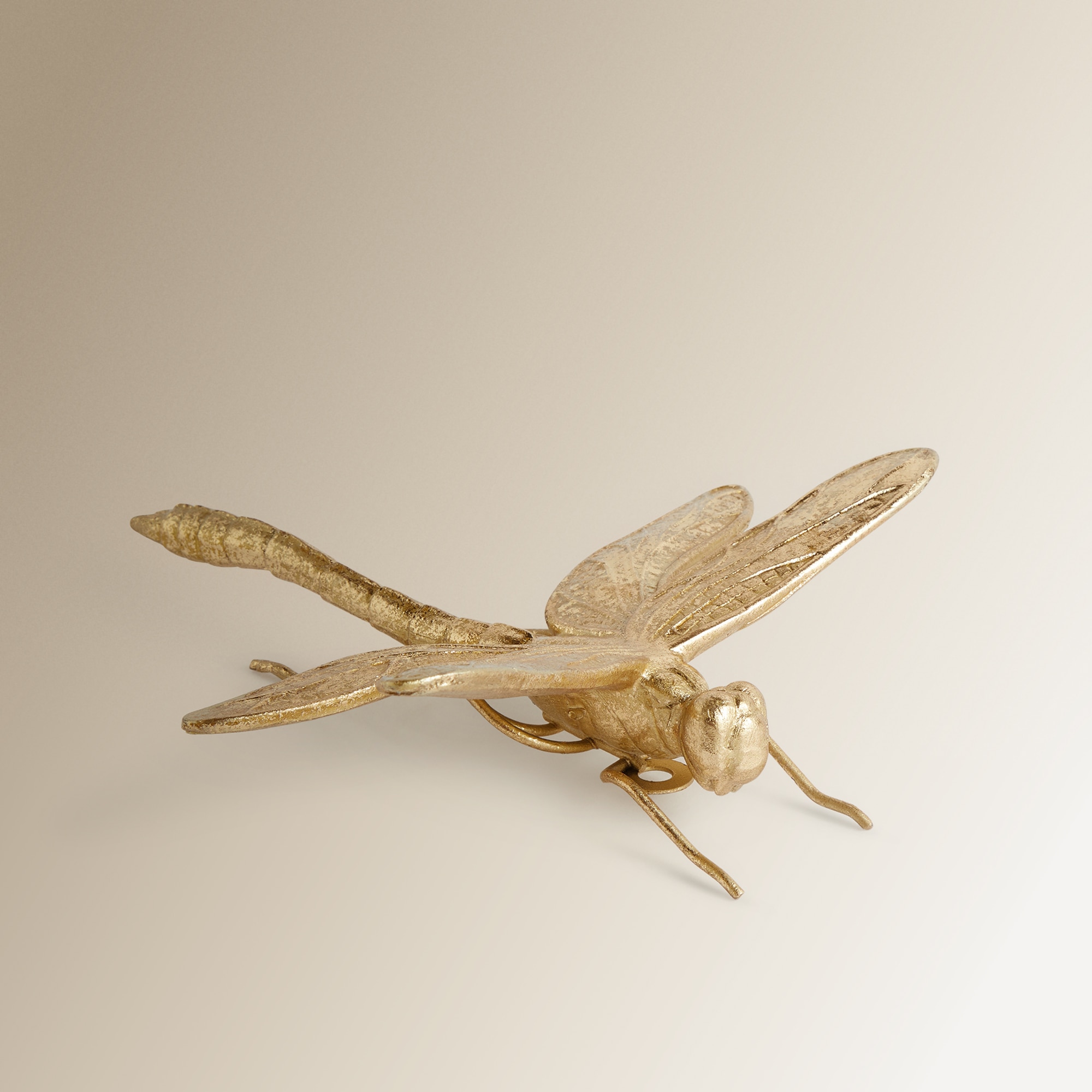 Figura Decorativa Libélula Mantis Ouro-1