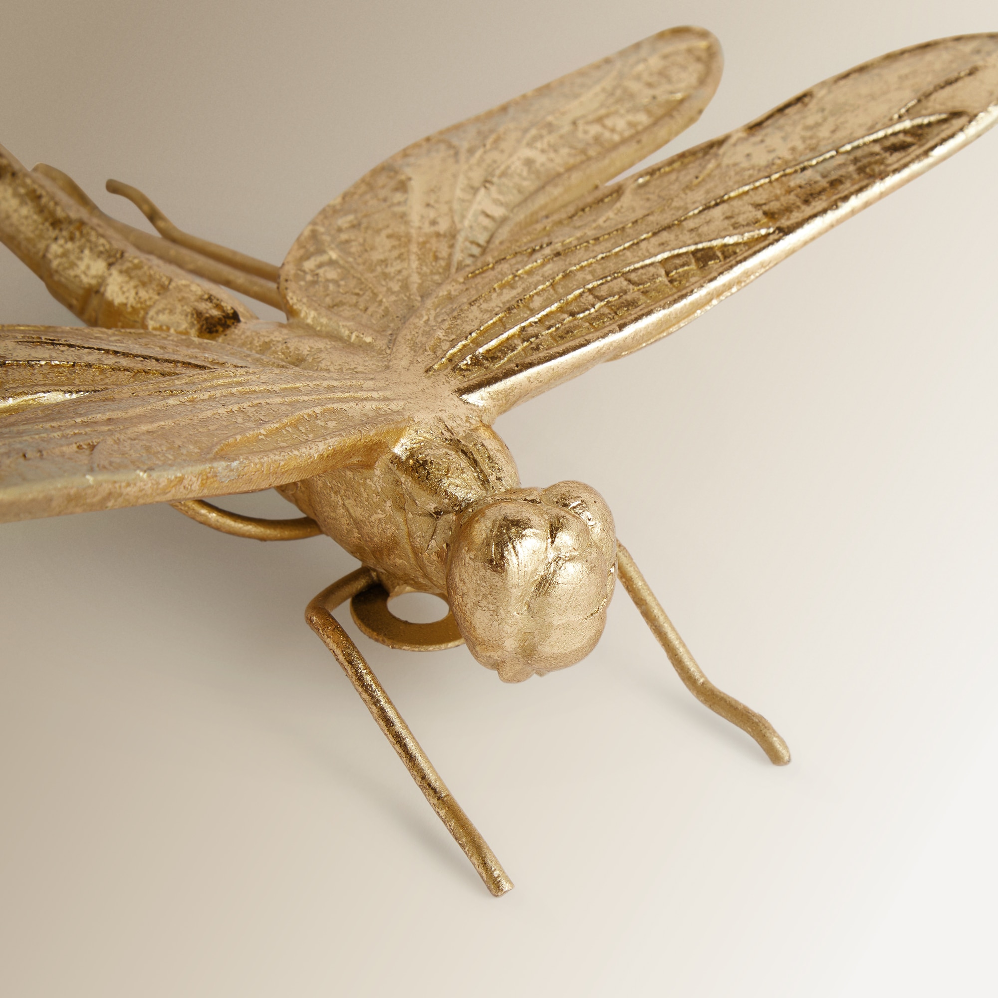 Figura Decorativa Libélula Mantis Ouro-3
