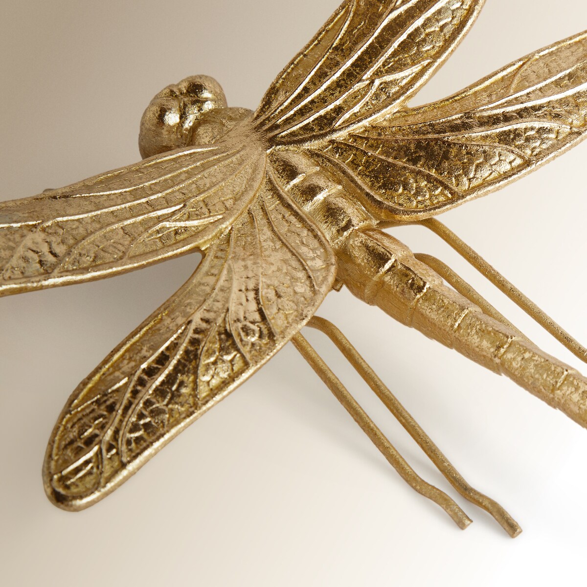 Figura Decorativa Libélula Mantis Ouro-4