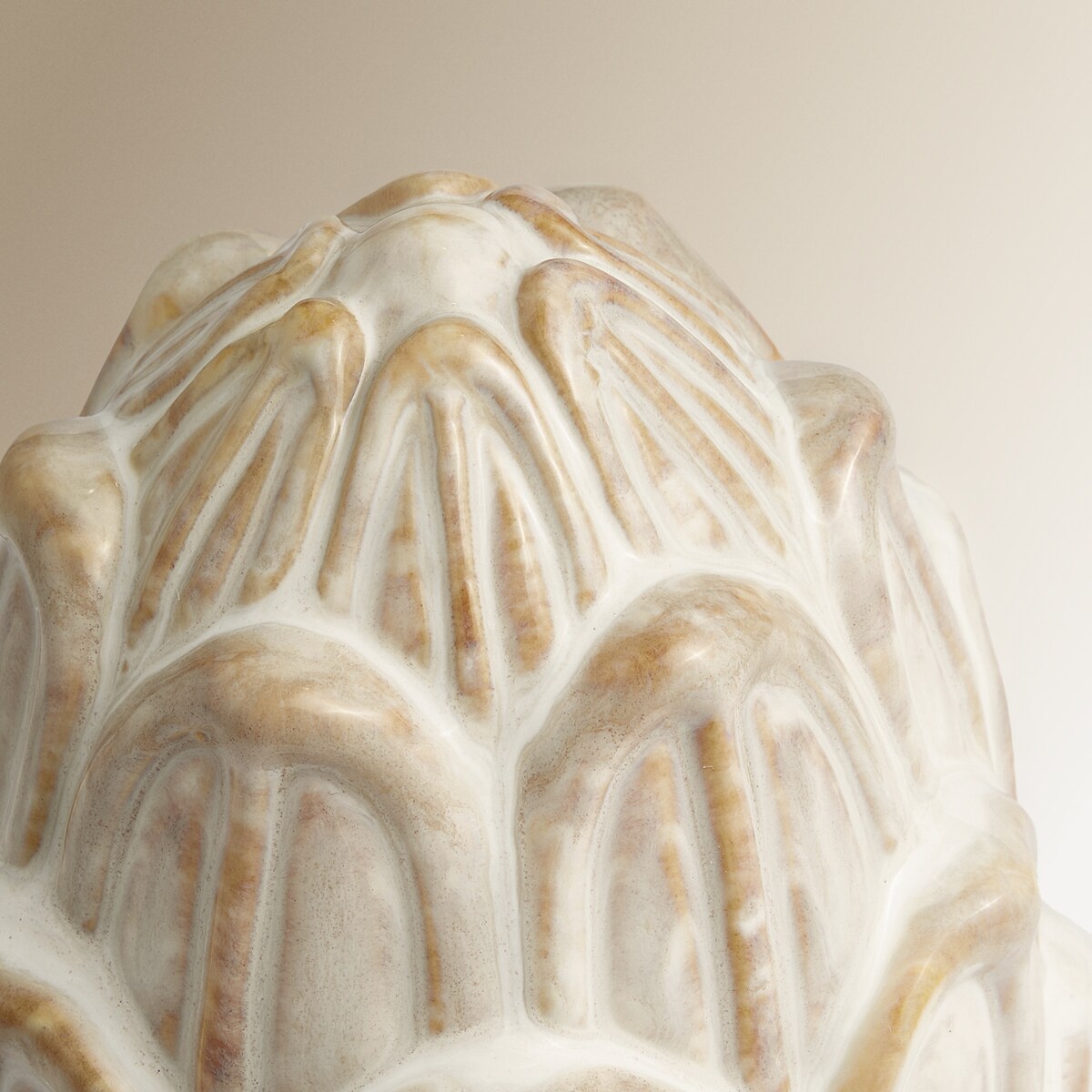 Figura Decorativa Pequena Alcachofra Carciofo Bege-3