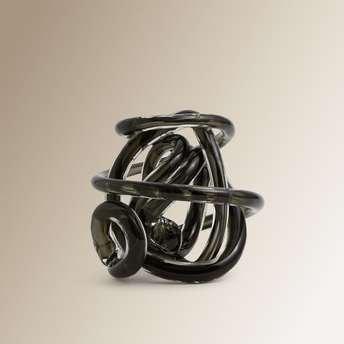 Figura Decorativa de Vidro Nudo Cinzento-2