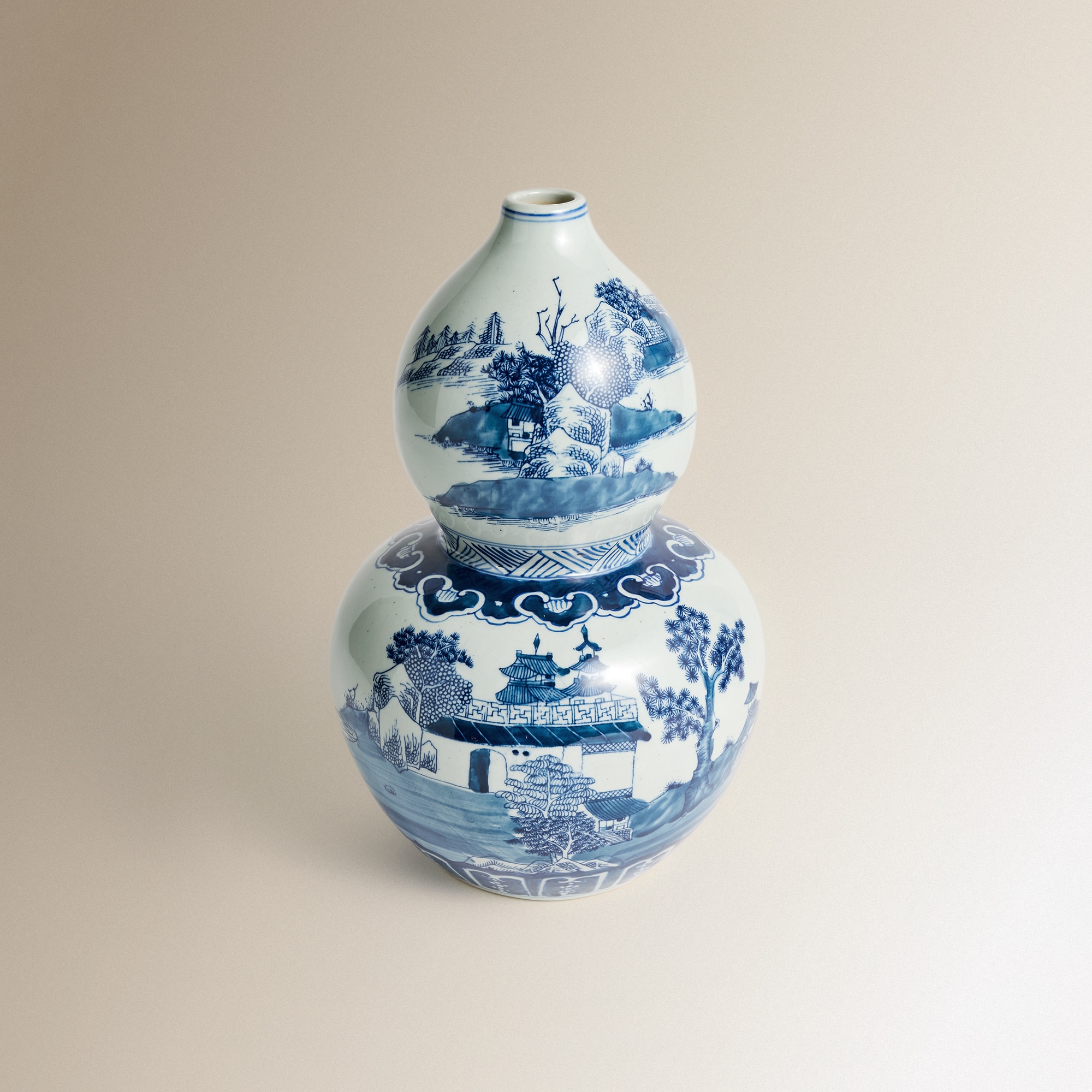 Jarra de Porcelana Qing Azul-2