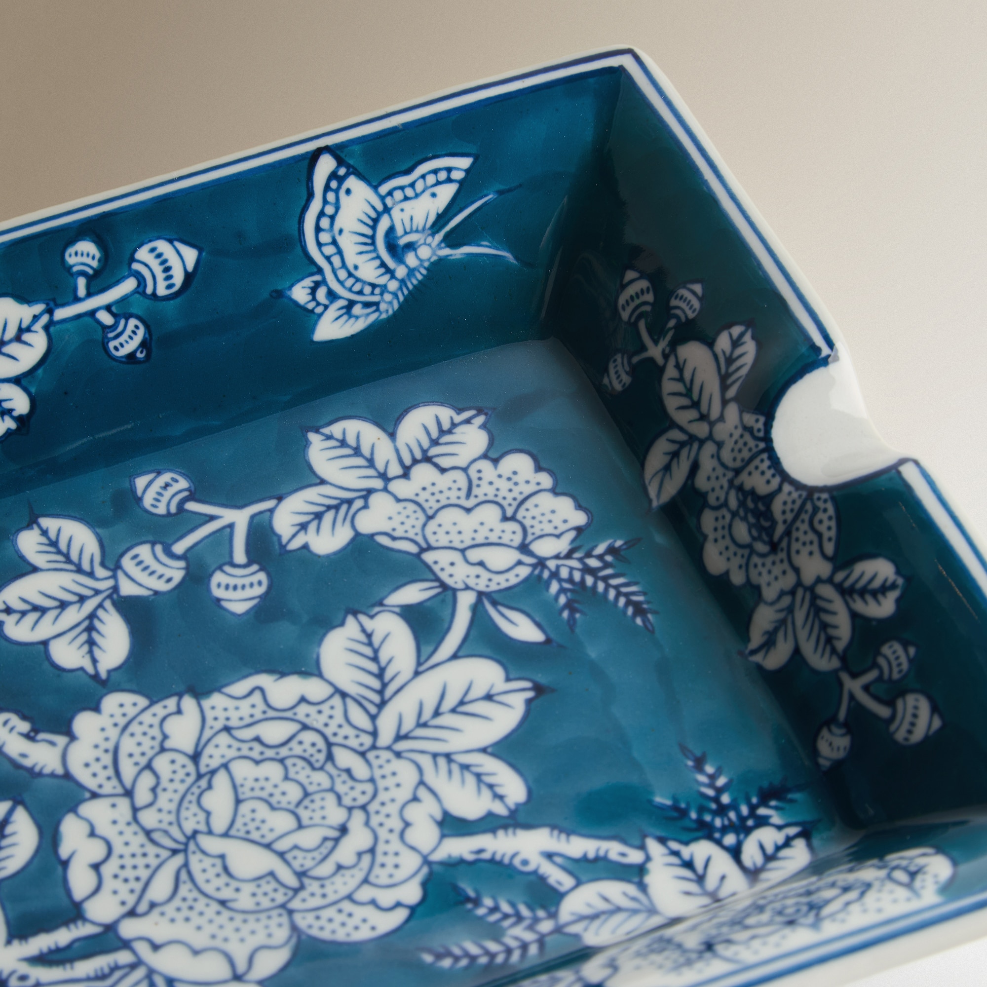 Cinzeiro de Porcelana Accra Azul-3