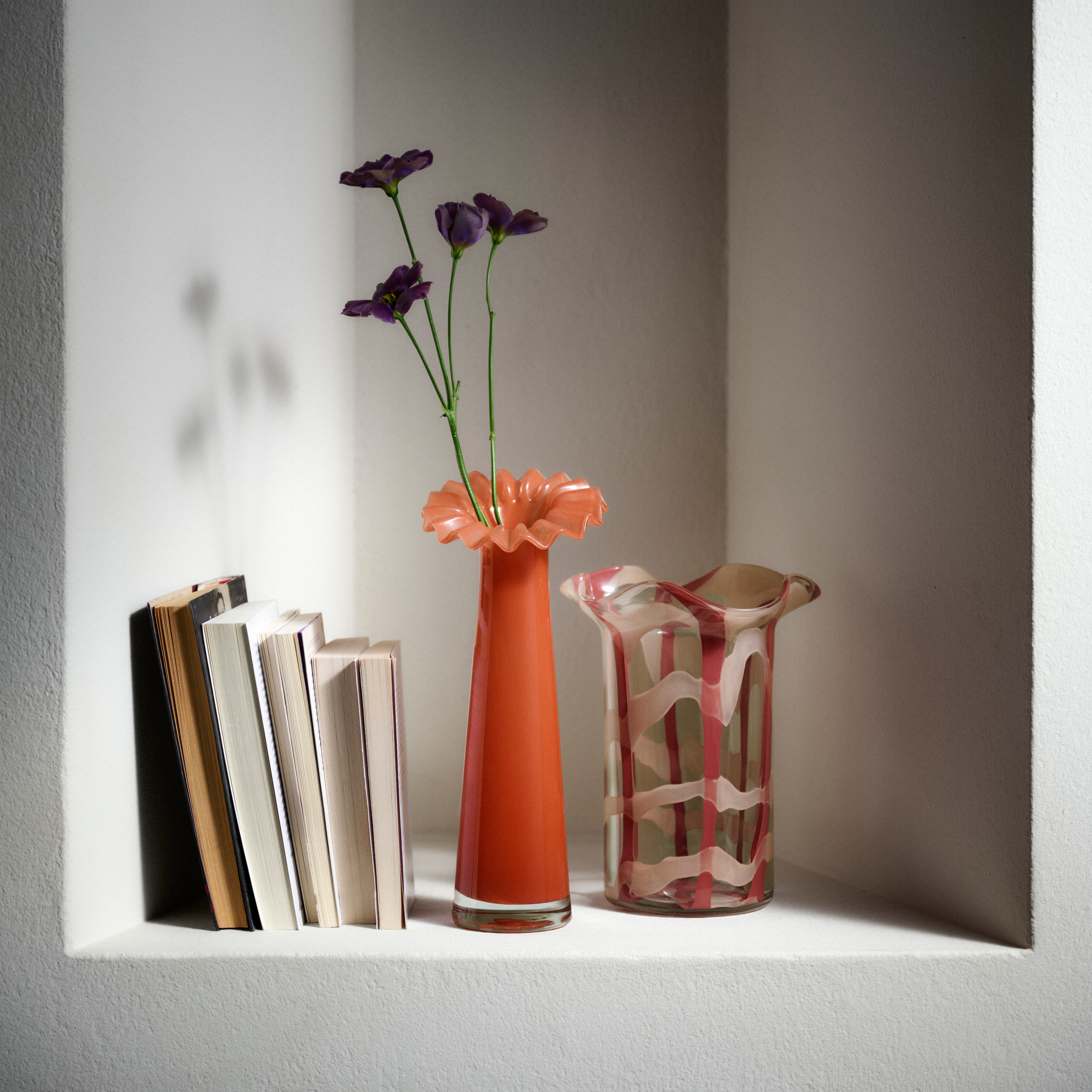 Jarra de Vidro Alta Jartum Laranja-5