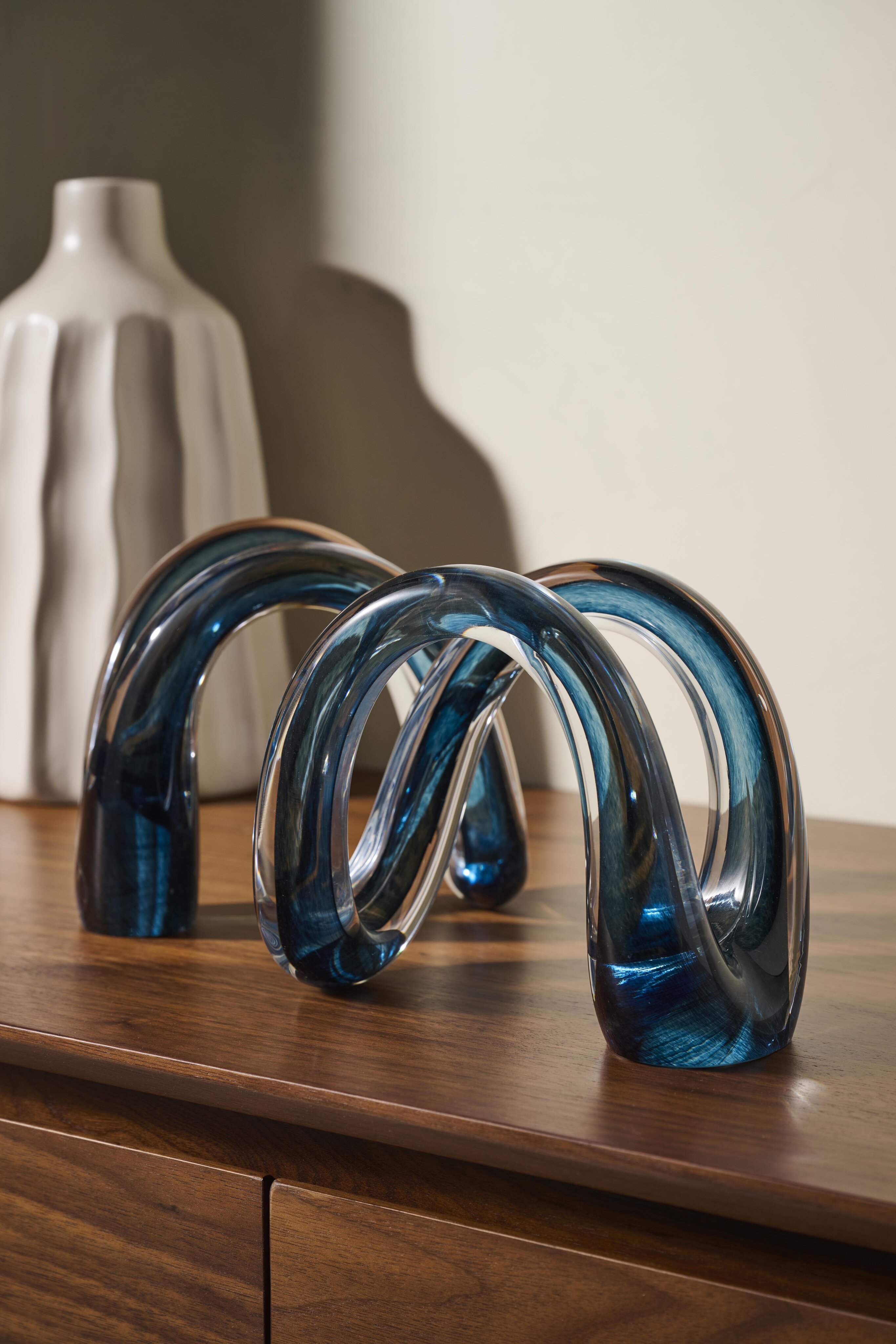 Figura Decorativa de Vidro Nenin Azul-4