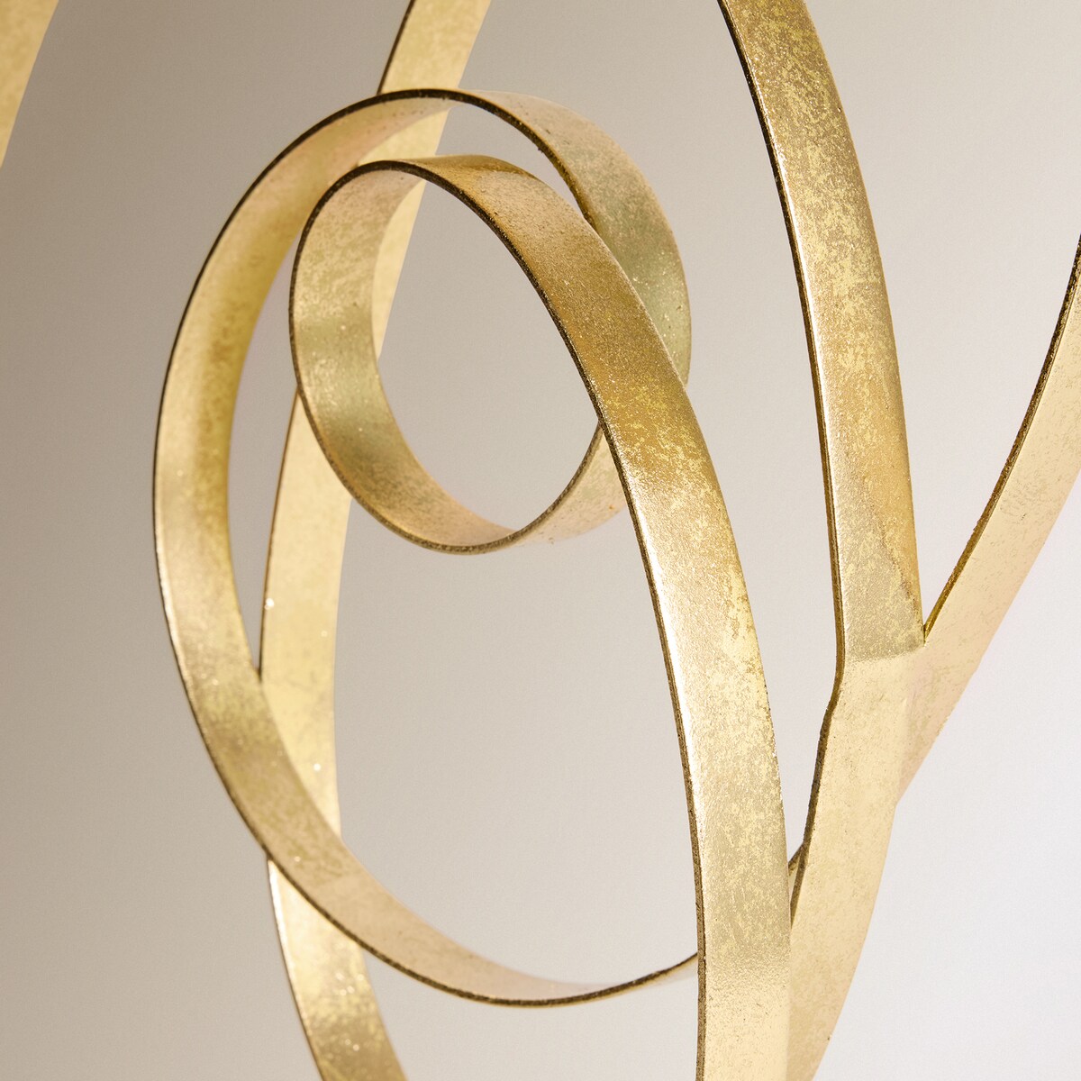 Figura Decorativa de Metal Art Decor Bege-3