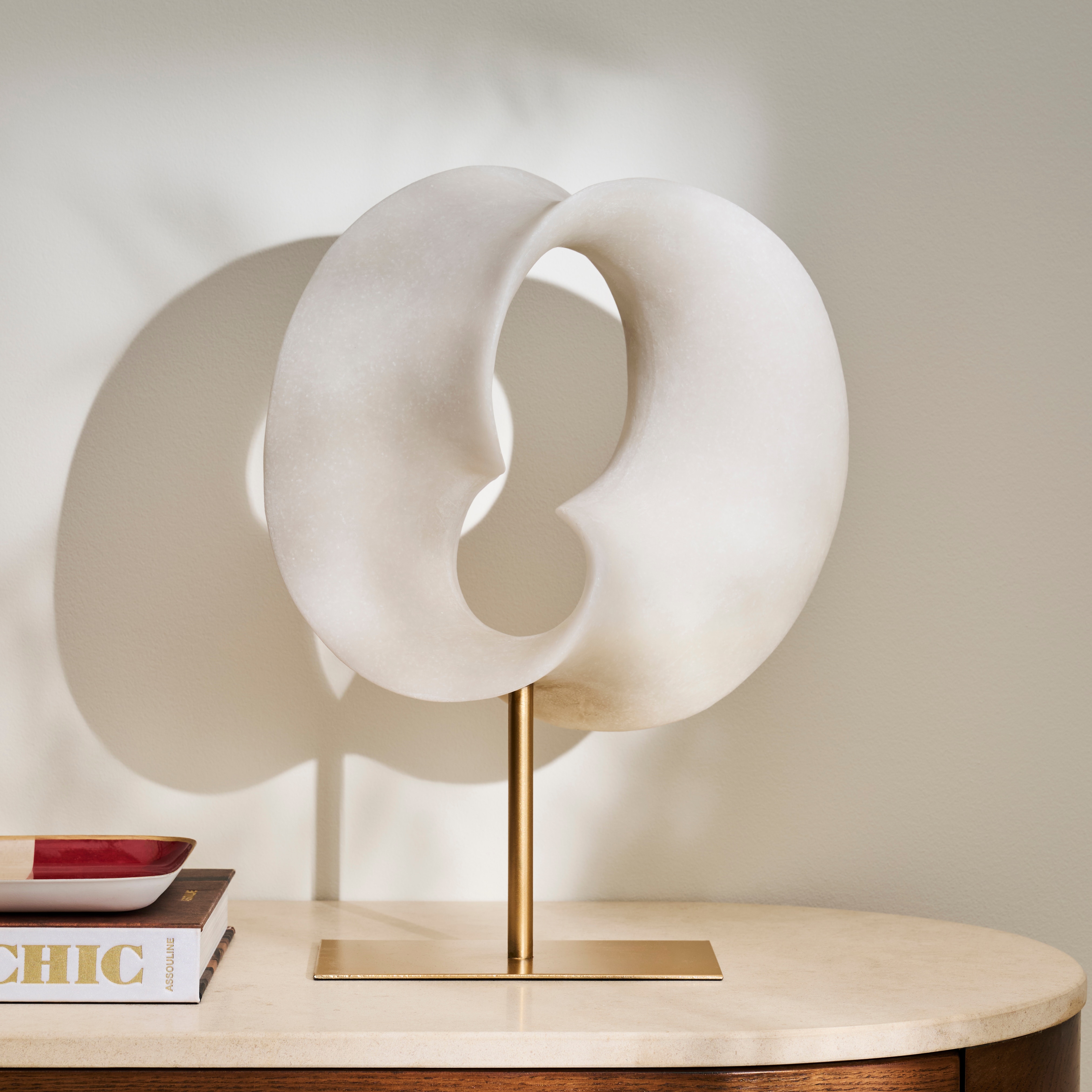 Figura Decorativa de Resina Art Decor Bege-4