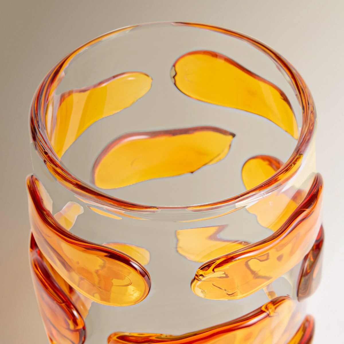 Jarra Decorativa de Vidro Lasi Laranja-3