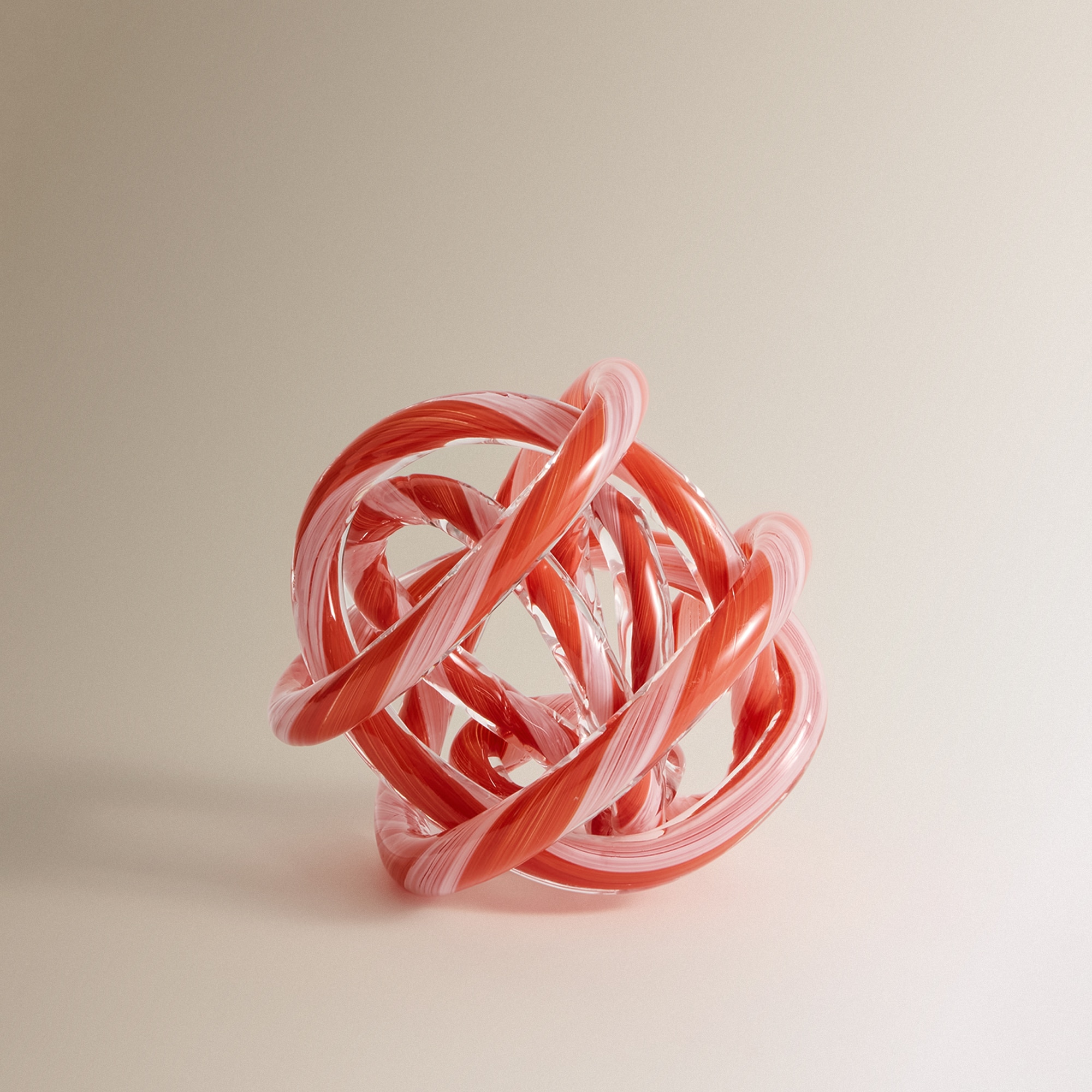 Figura Decorativa de Vidro Nó Rosa-2