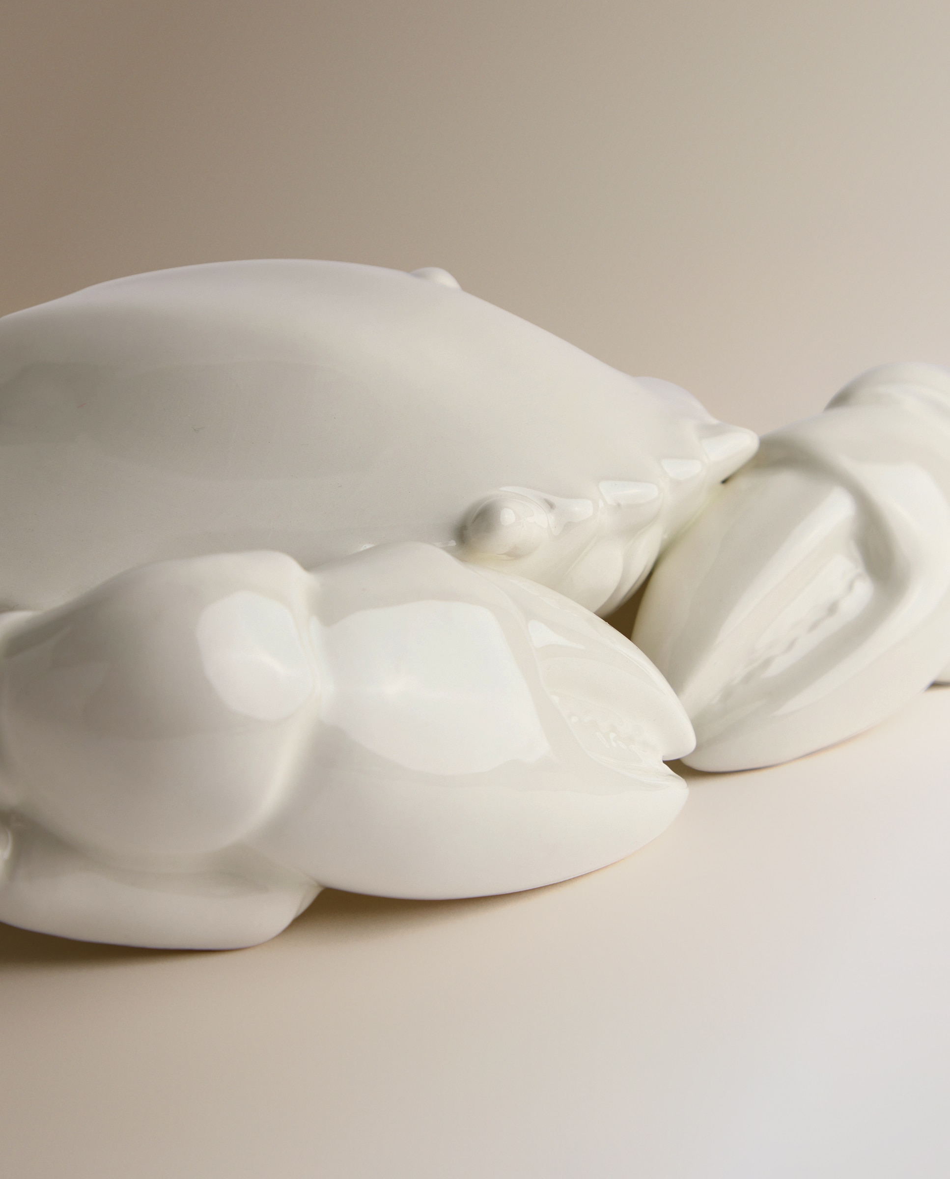 Figura decorativa Caranguejo Branco-3