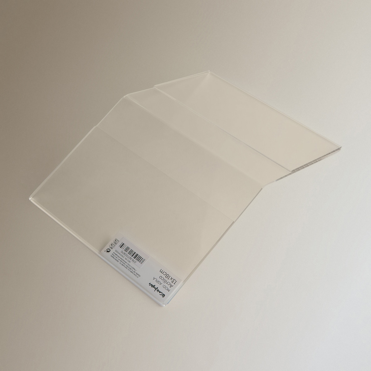 Moldura Tipo Livro Acrílica Aspla Transparente-3