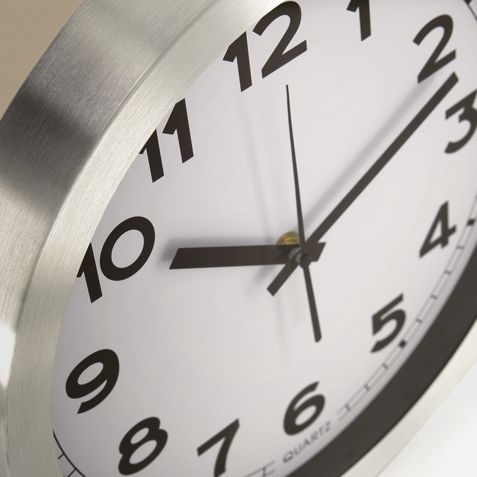 Relógio de Parede com Fundo Praga - Prateado/Branco Branco-2