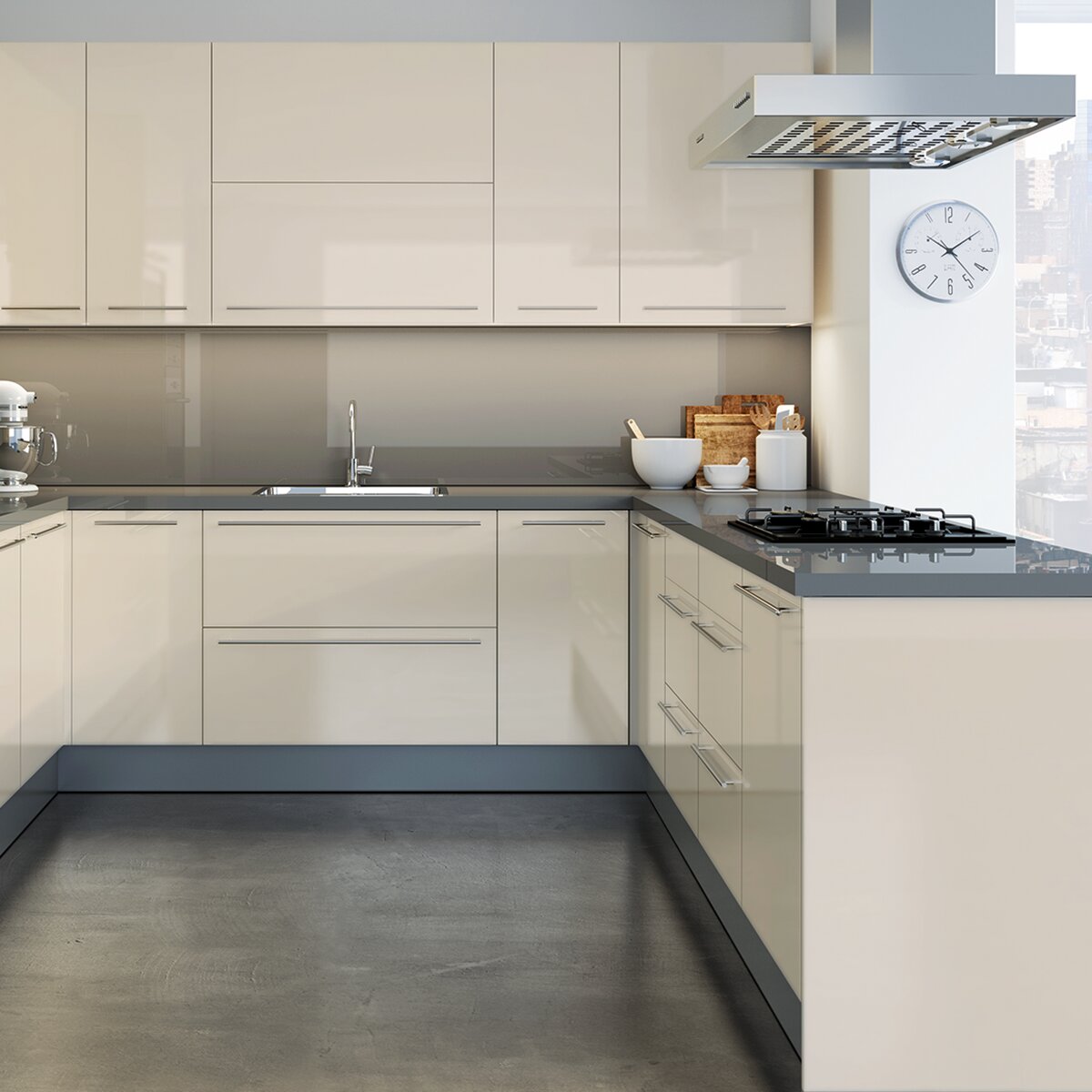 Relógio de parede Berlim El Corte Inglés Branco-3