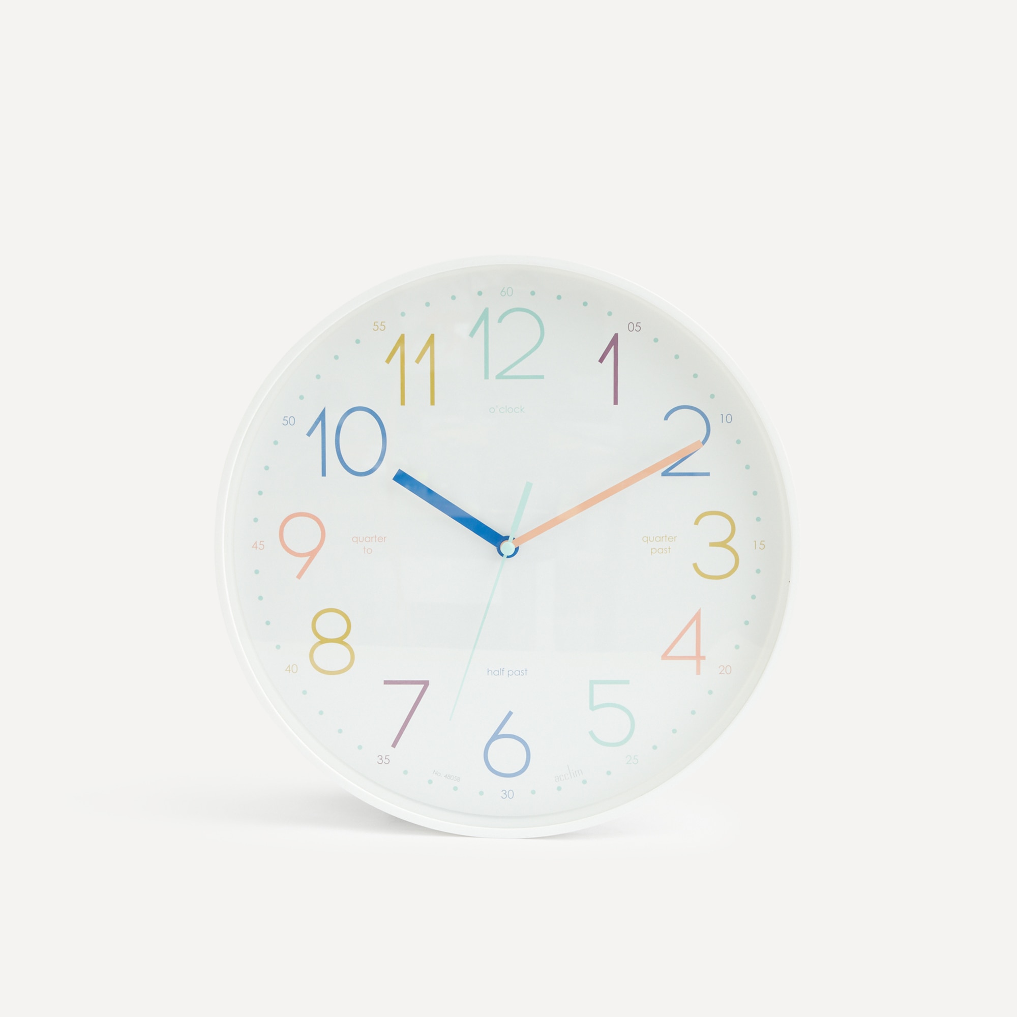 Imagem 0 de Relógio de parede com números multicolor Afia