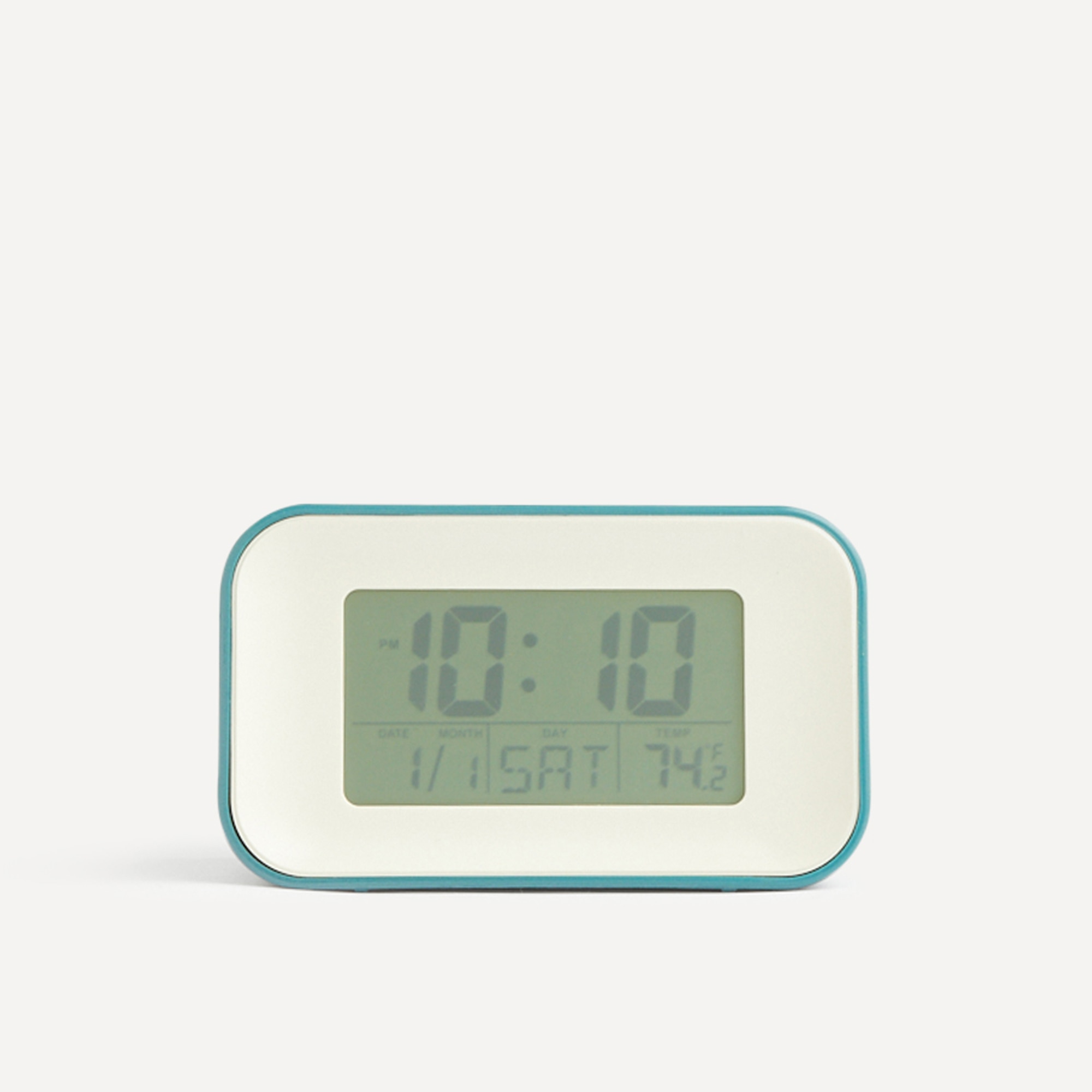 Relógio despertador digital rectangular Alta Azul-1