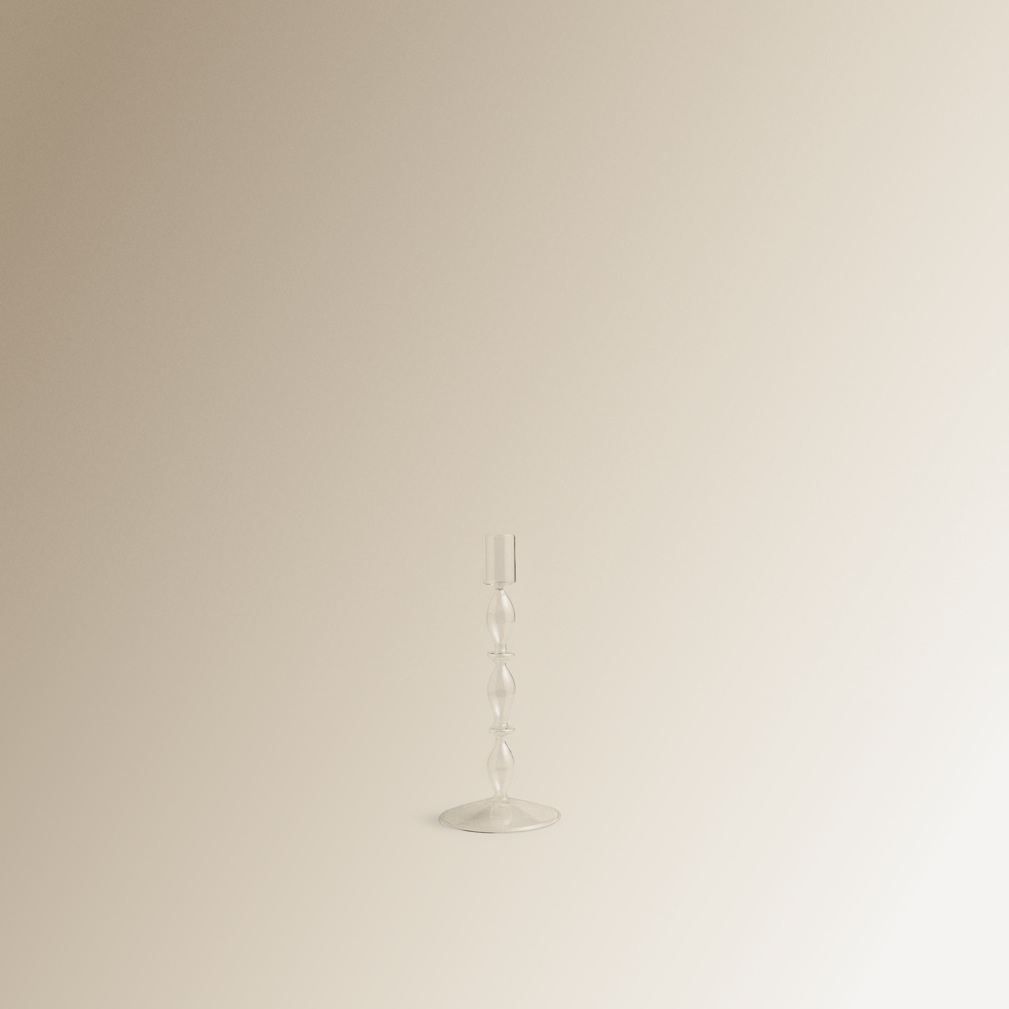 Candelabro de Vidro Transparente Fino Transparente-3