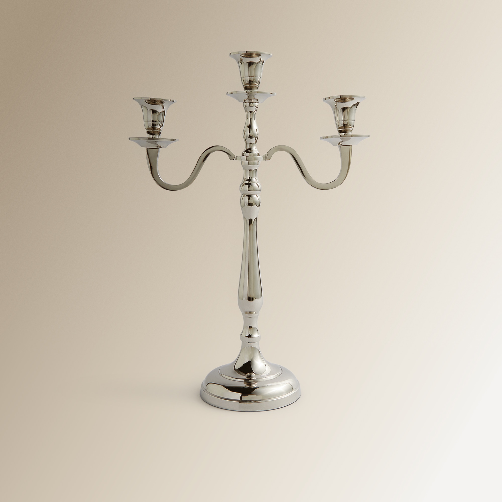 Candelabro de 3 Braços Arian Prata-3