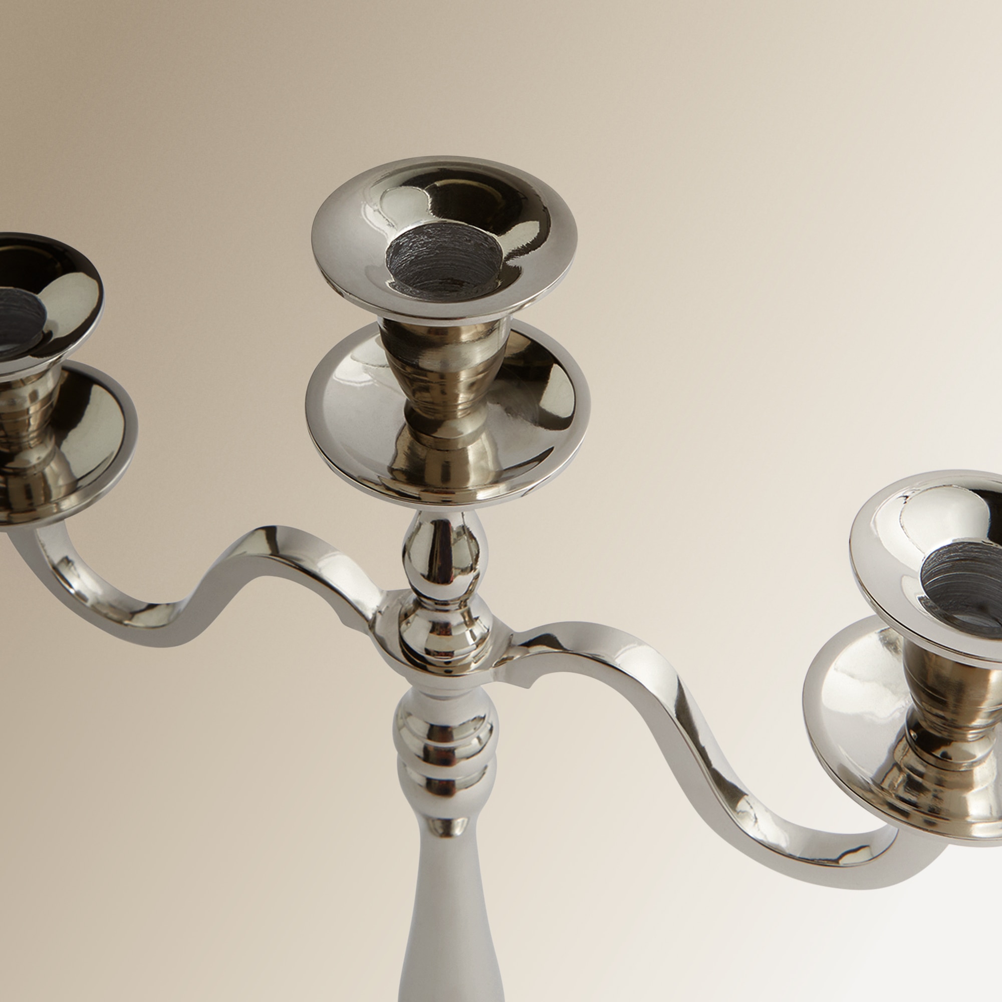 Candelabro de 3 Braços Arian Prata-4