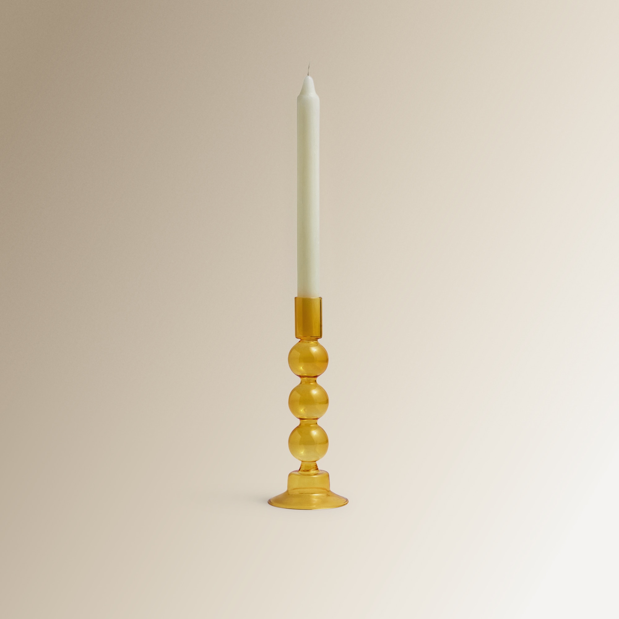 Candelabro de Vidro Fino - Amarelo Amarelo-1