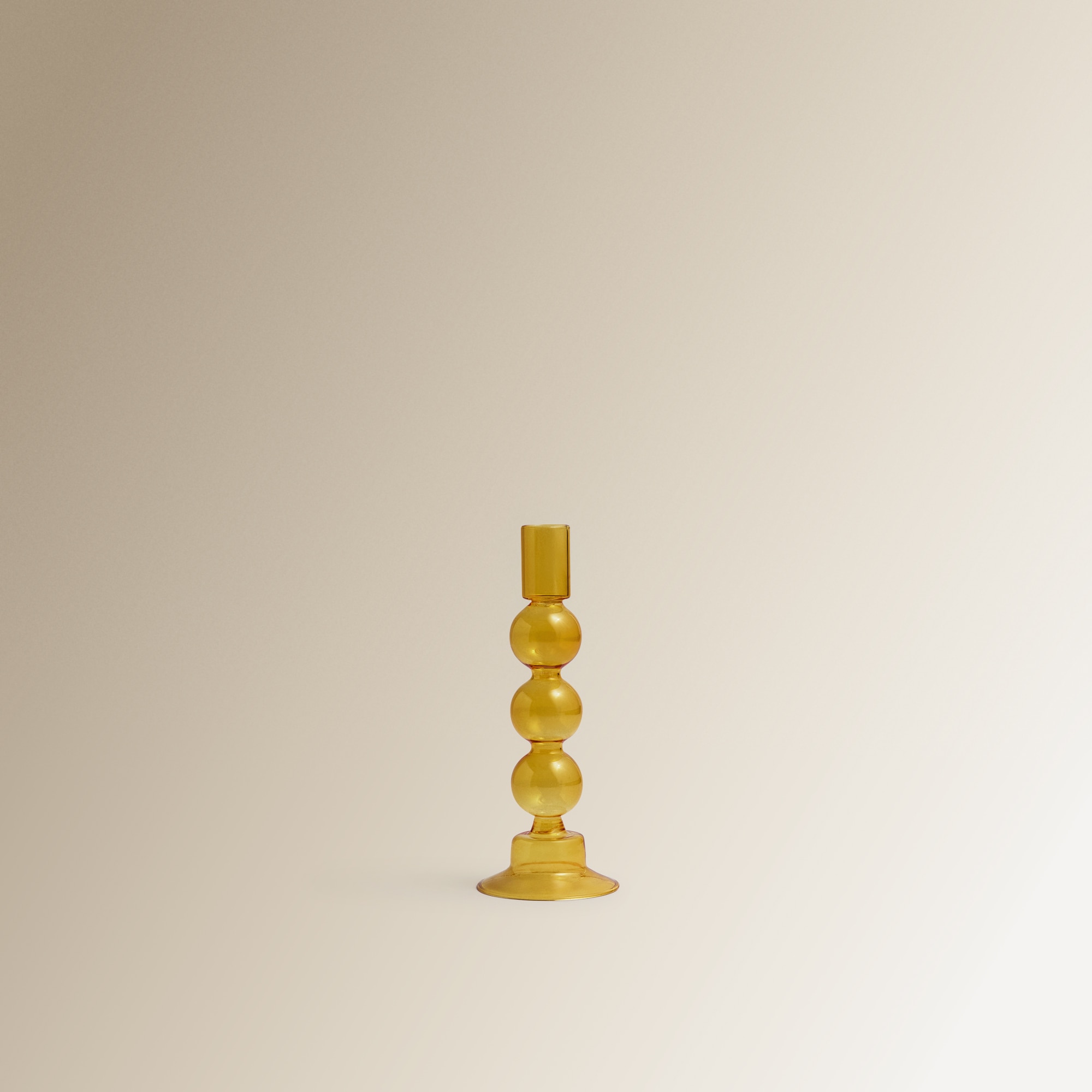 Candelabro de Vidro Fino - Amarelo Amarelo-2