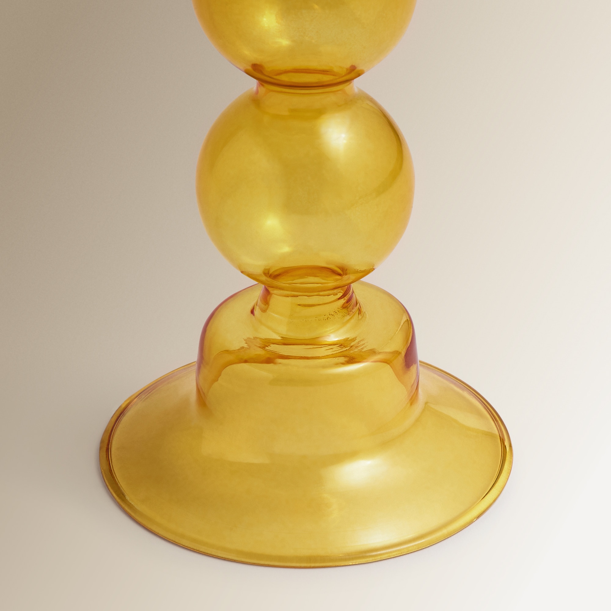 Candelabro de Vidro Fino - Amarelo Amarelo-4