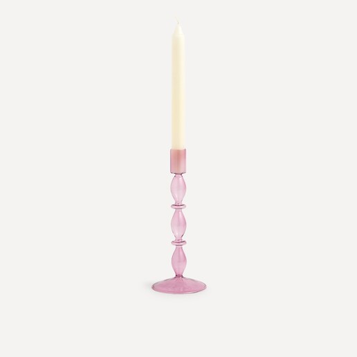 Candelabro de vidrio morado Fino