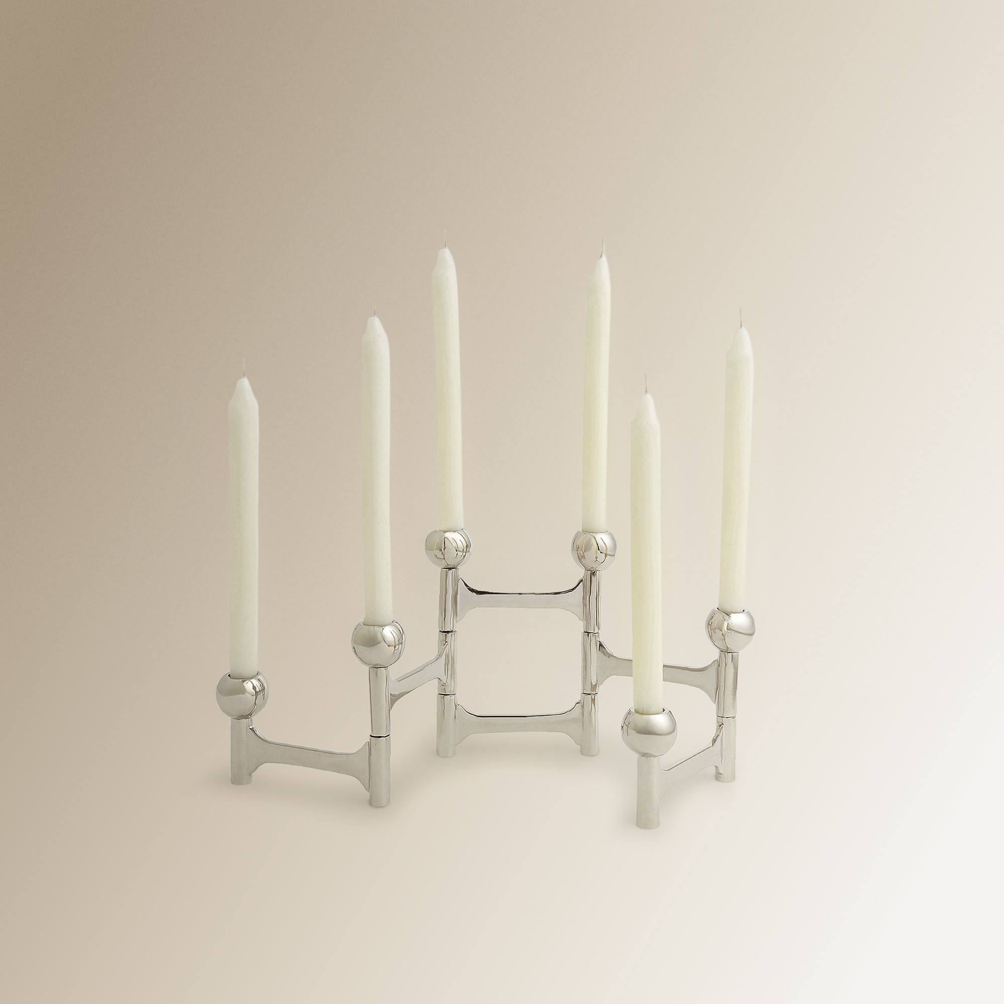 Castiçal de 6 Velas Comilla Prata-2